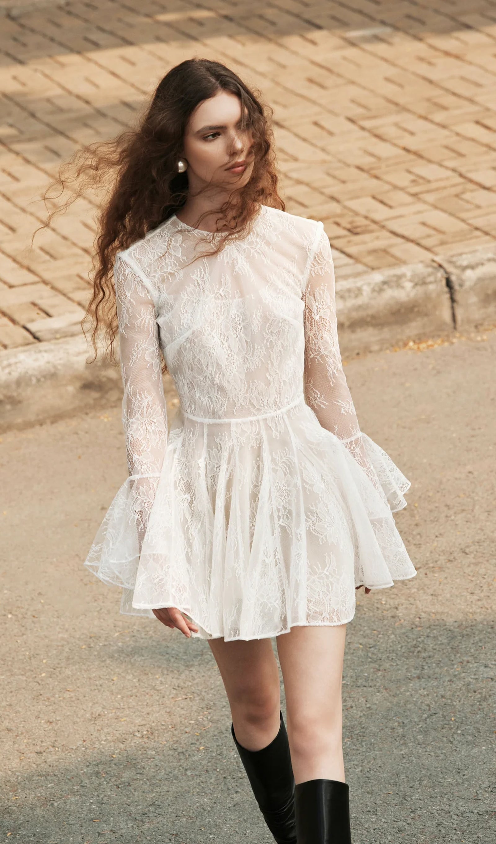 Open Back Flared Mini Dress