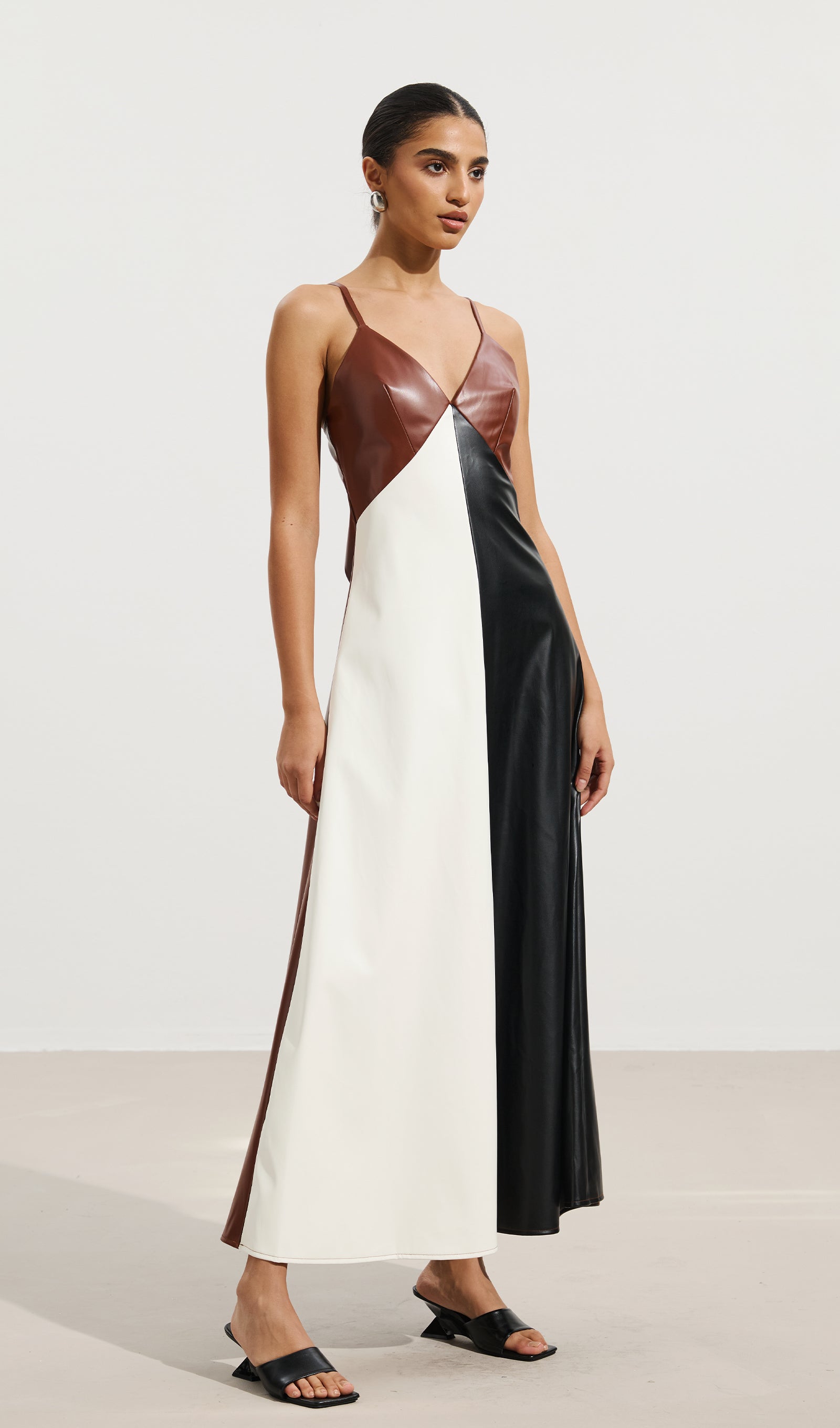 Sleeveless Leather Midi Dress