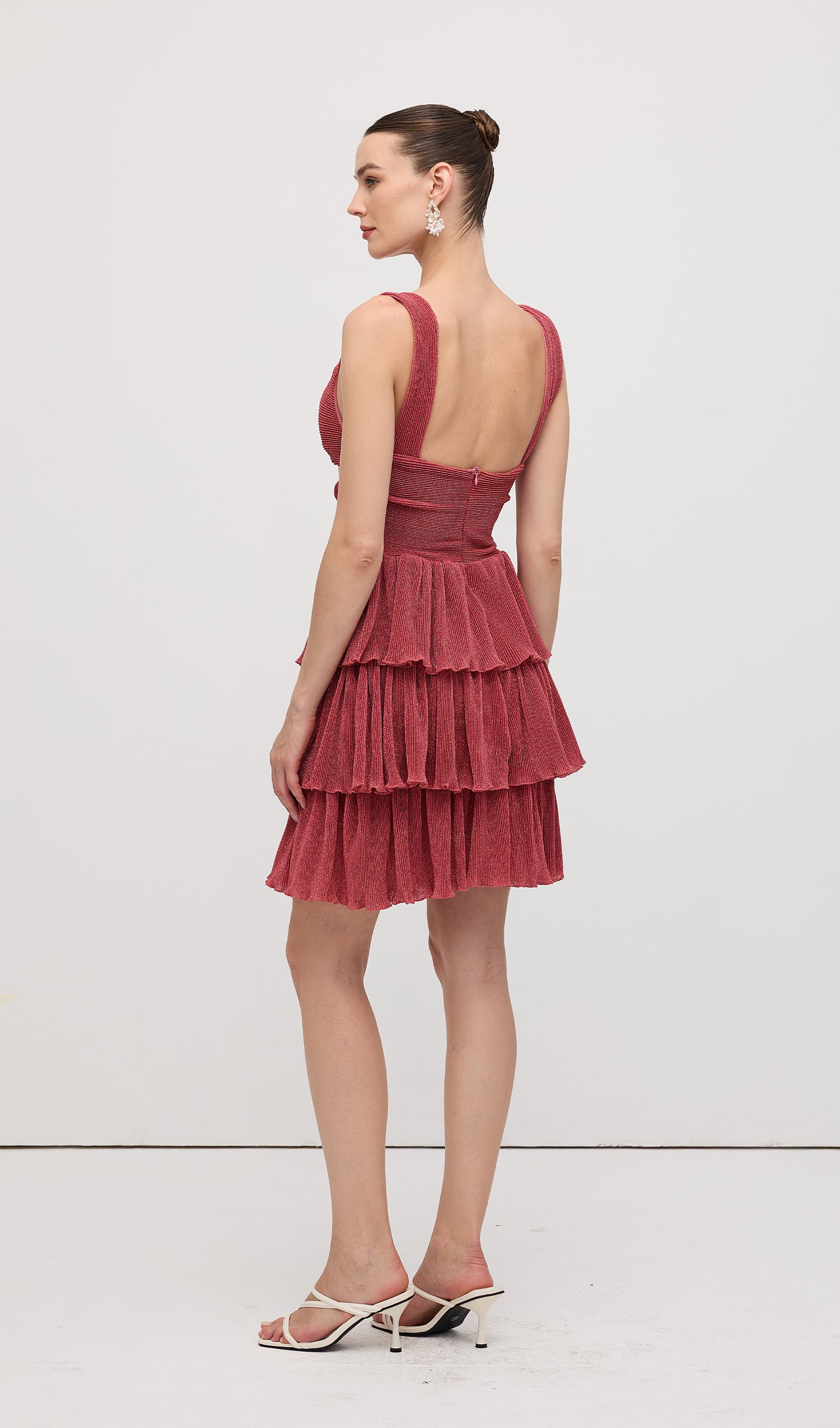 Hollow Out Sleeveless Mermaid Mini Dress