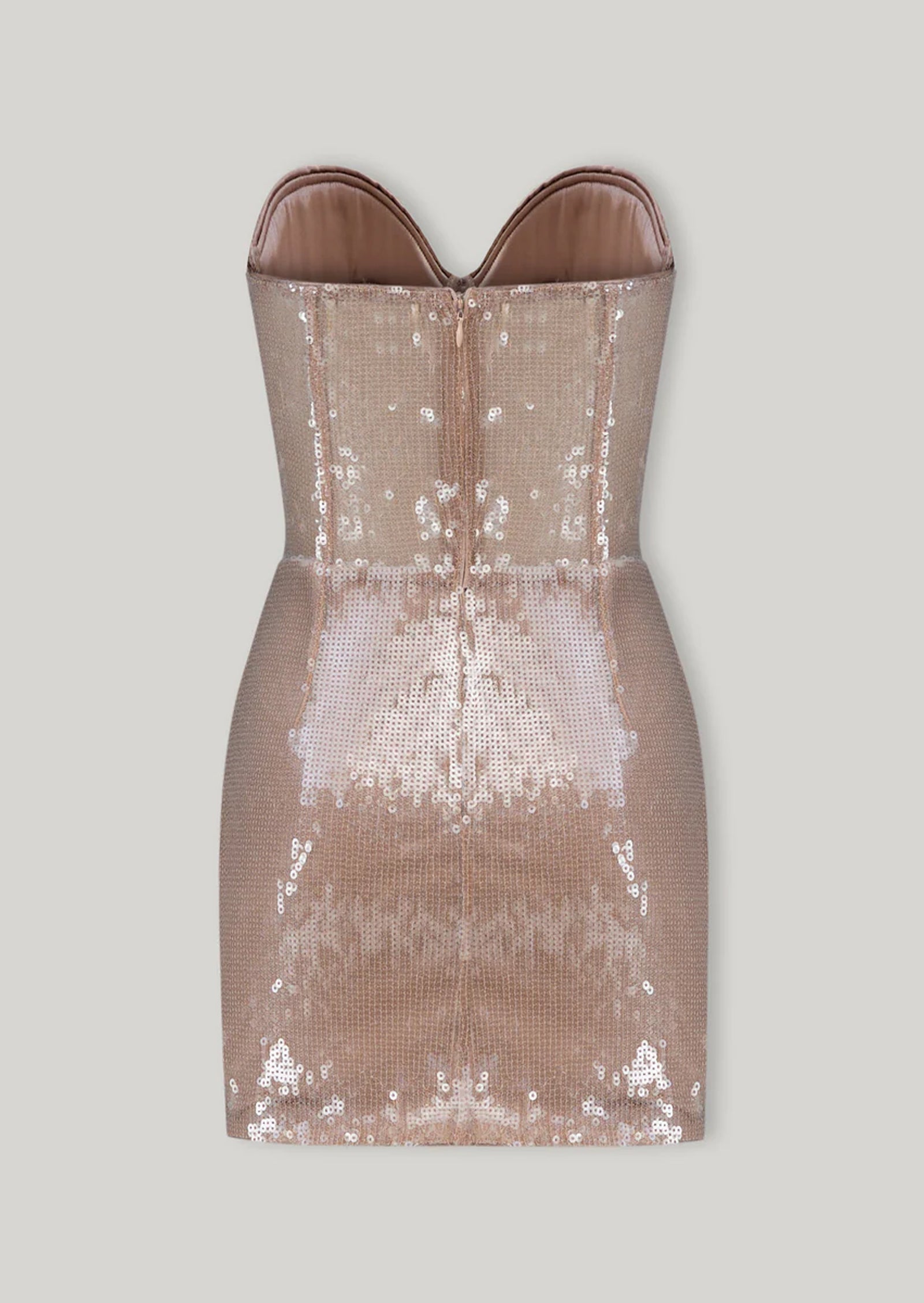 Pamela Gathered Sequined Corset Mini Dress