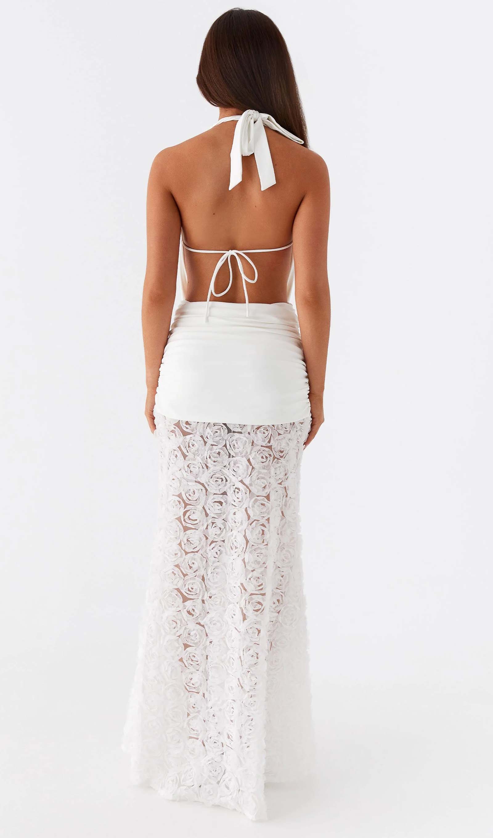 Halter Textured Maxi Dress