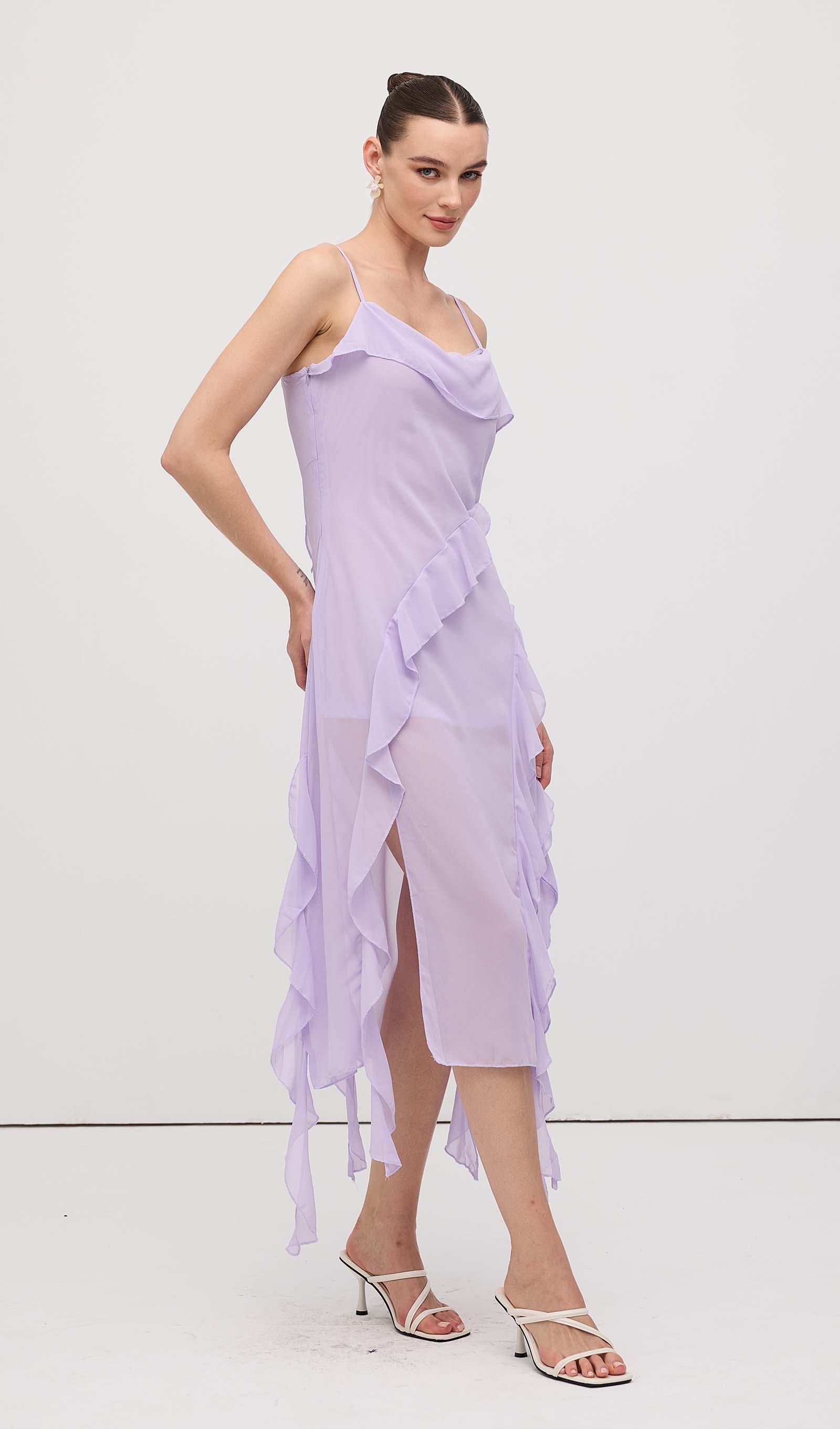 Ruffled Detail Maxi Dress