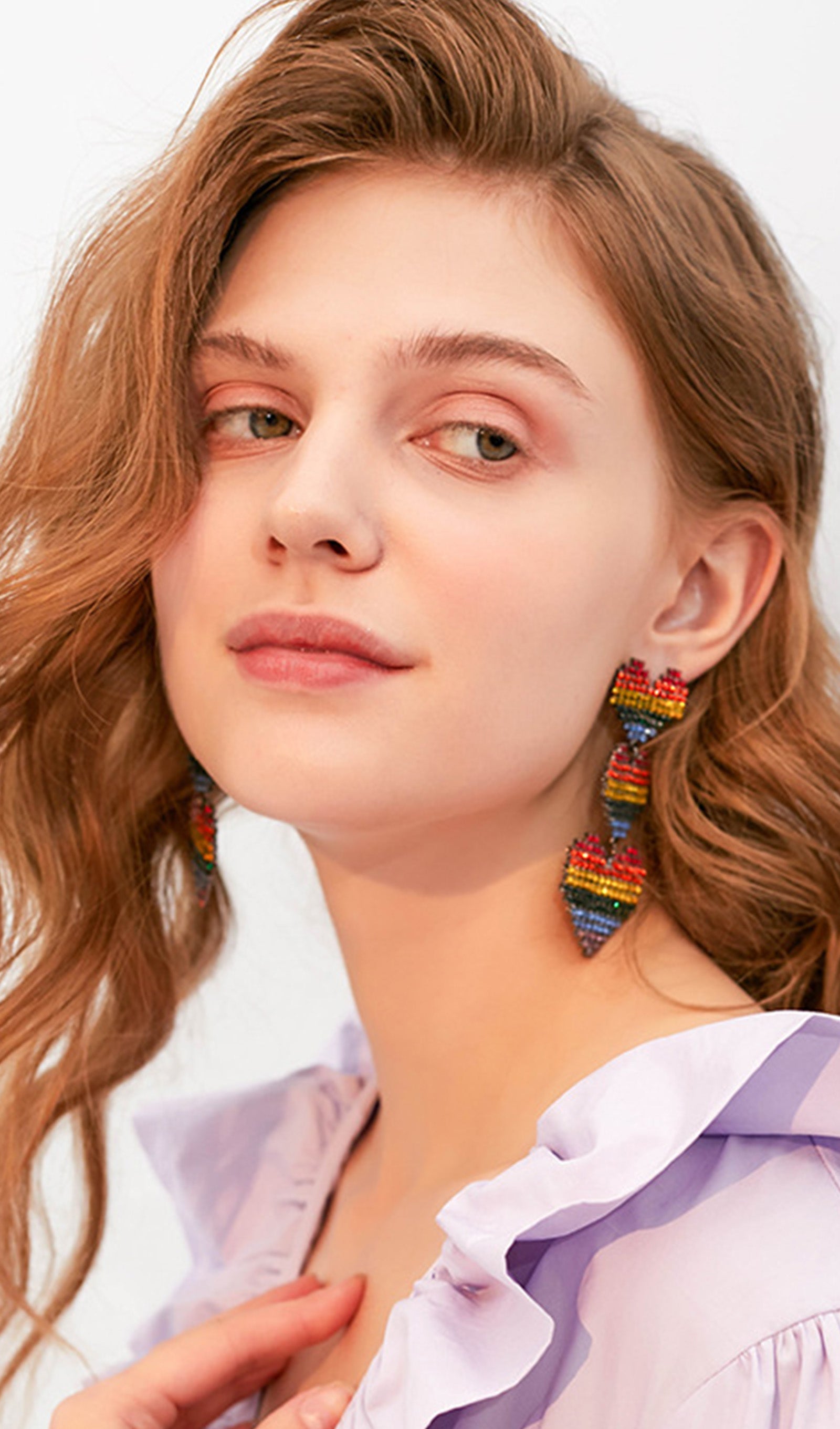 Heart Dangle Drop Earrings