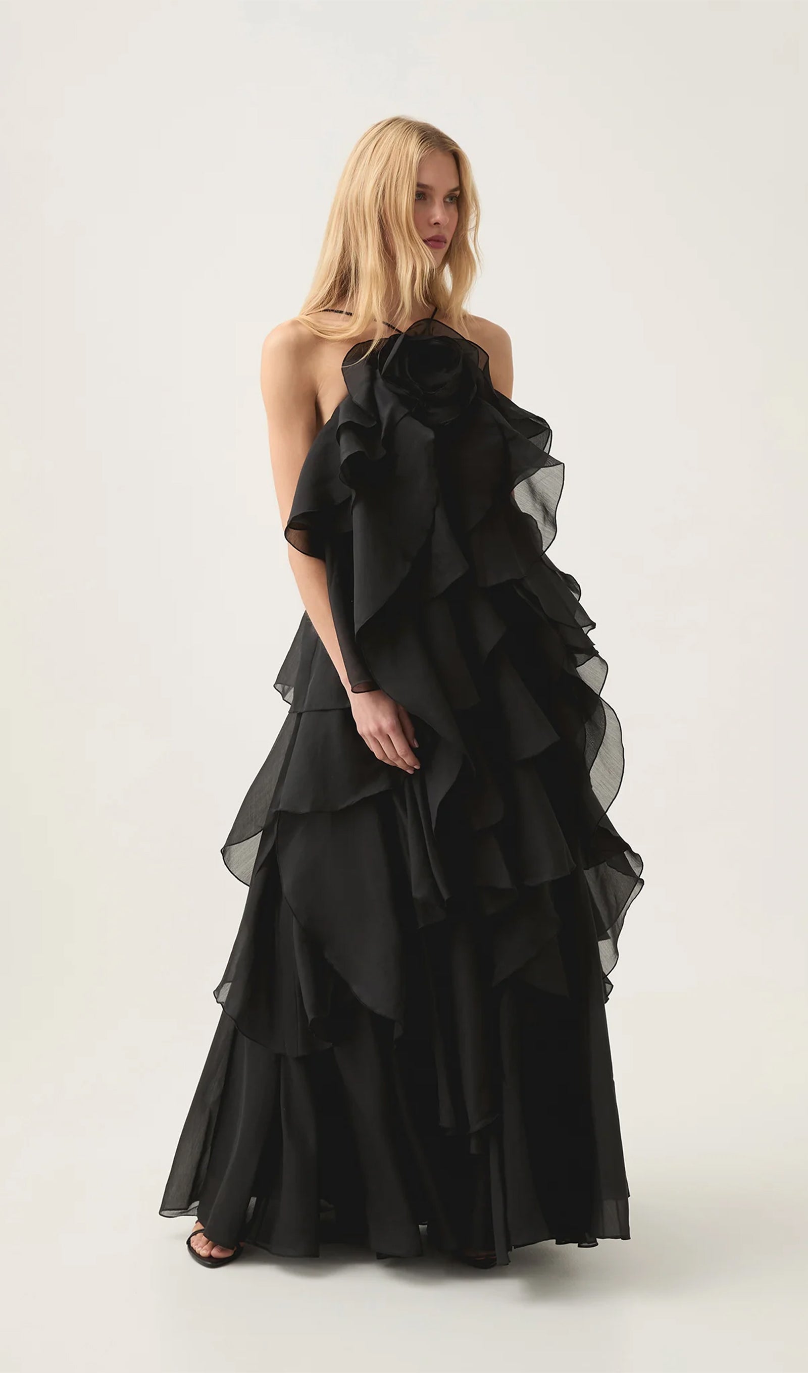 Halter Layered Maxi Dress