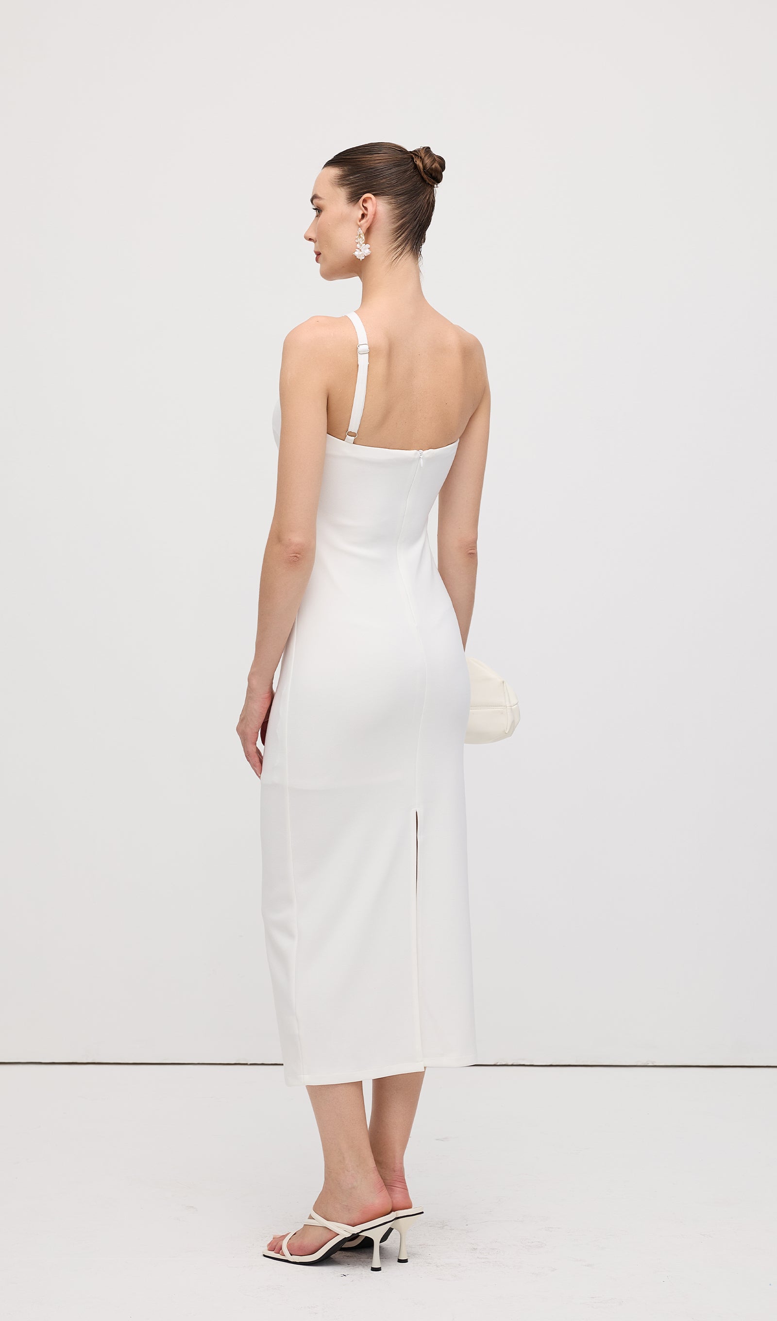 Diamond Chain Off Shoulder Midi Dress