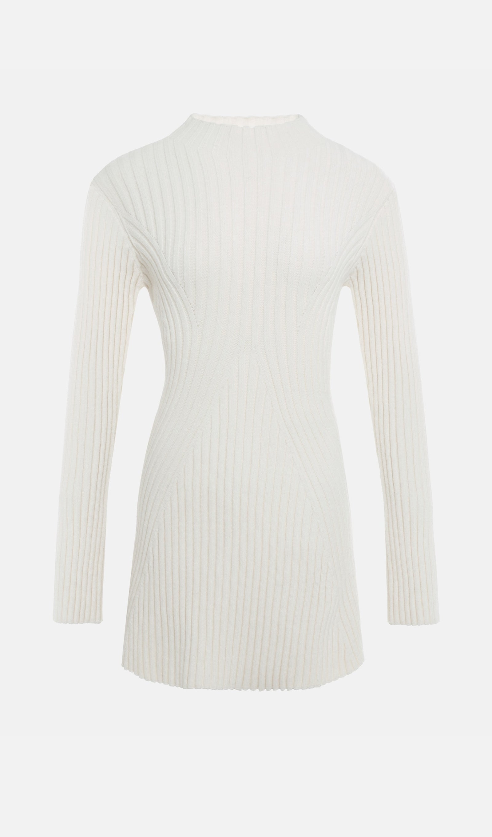 Ribbed Jersey A-Silhouette Mini Dress