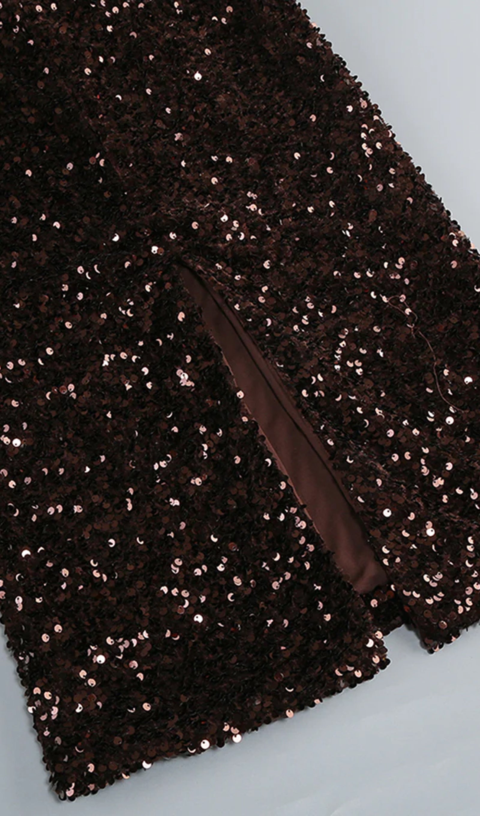 V Neck Sequin Embellished Midi Dress