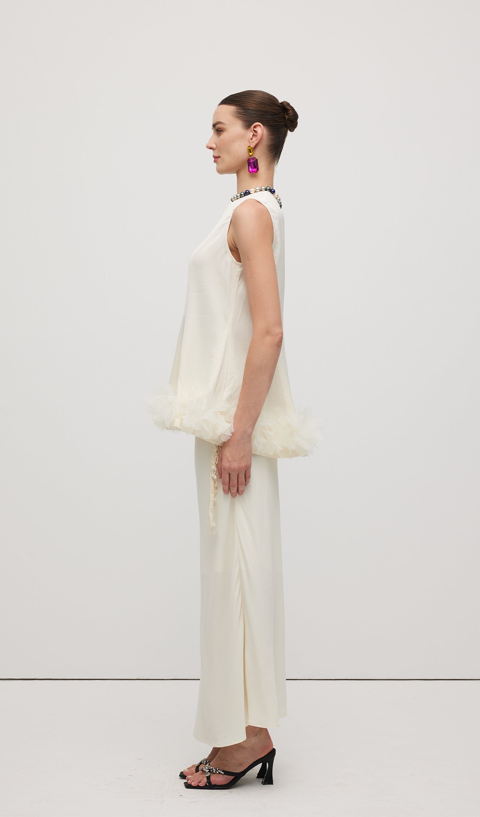 Sleeveless Ruffle Maxi Dress Sets