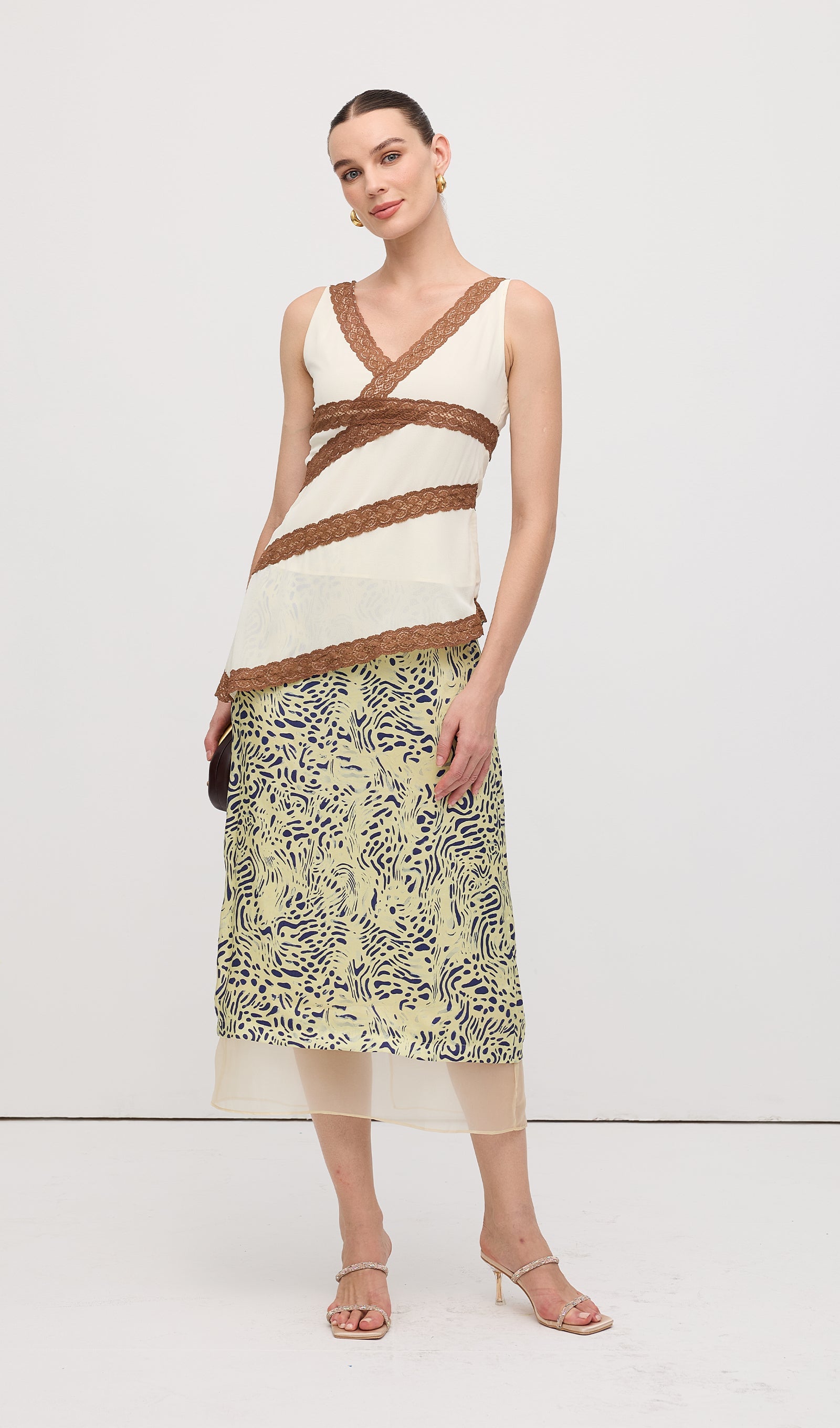 Leopard Printed Midi Skirt