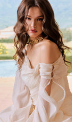 Ruffled Bowknot Bubble Mini Dress