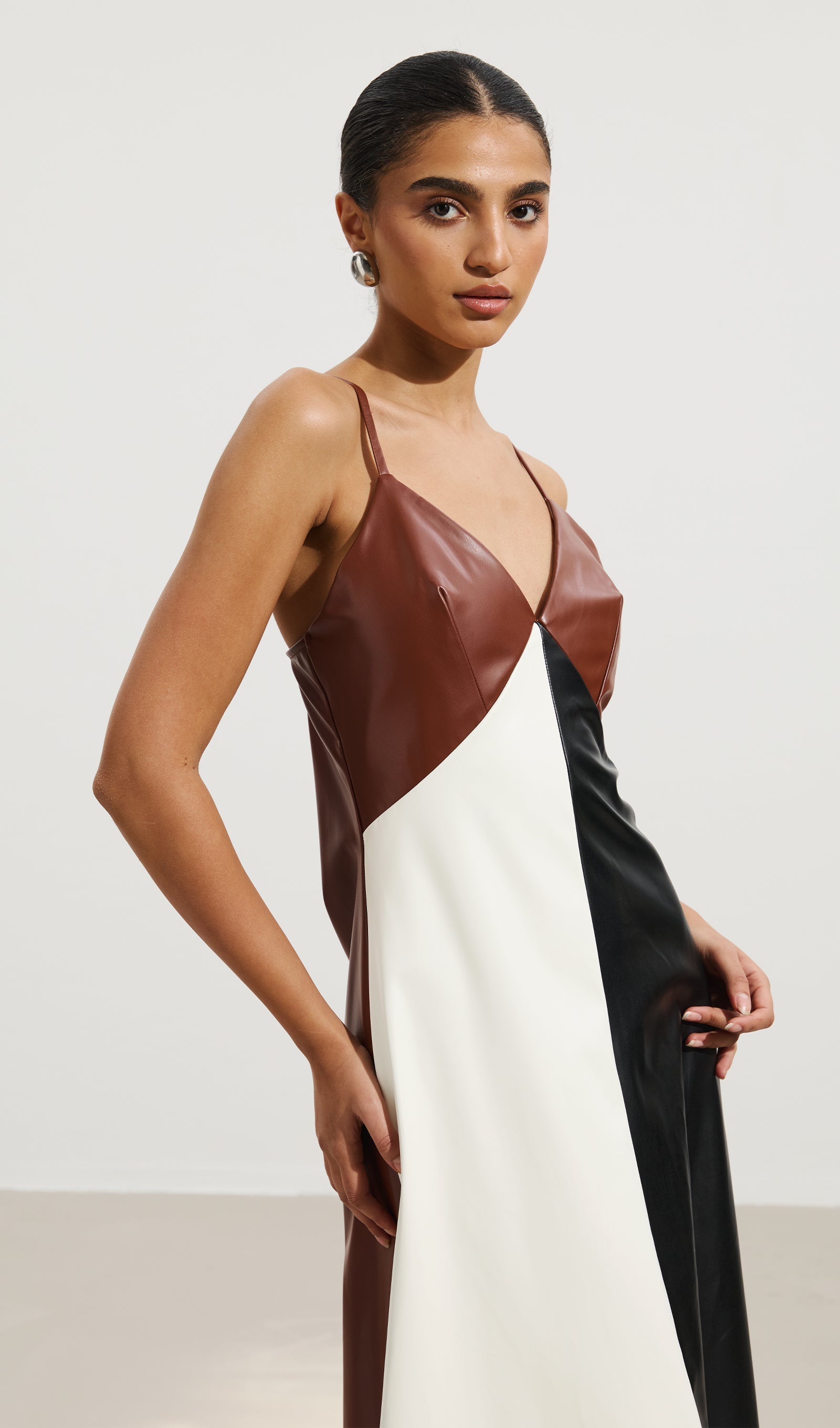 Sleeveless Leather Midi Dress