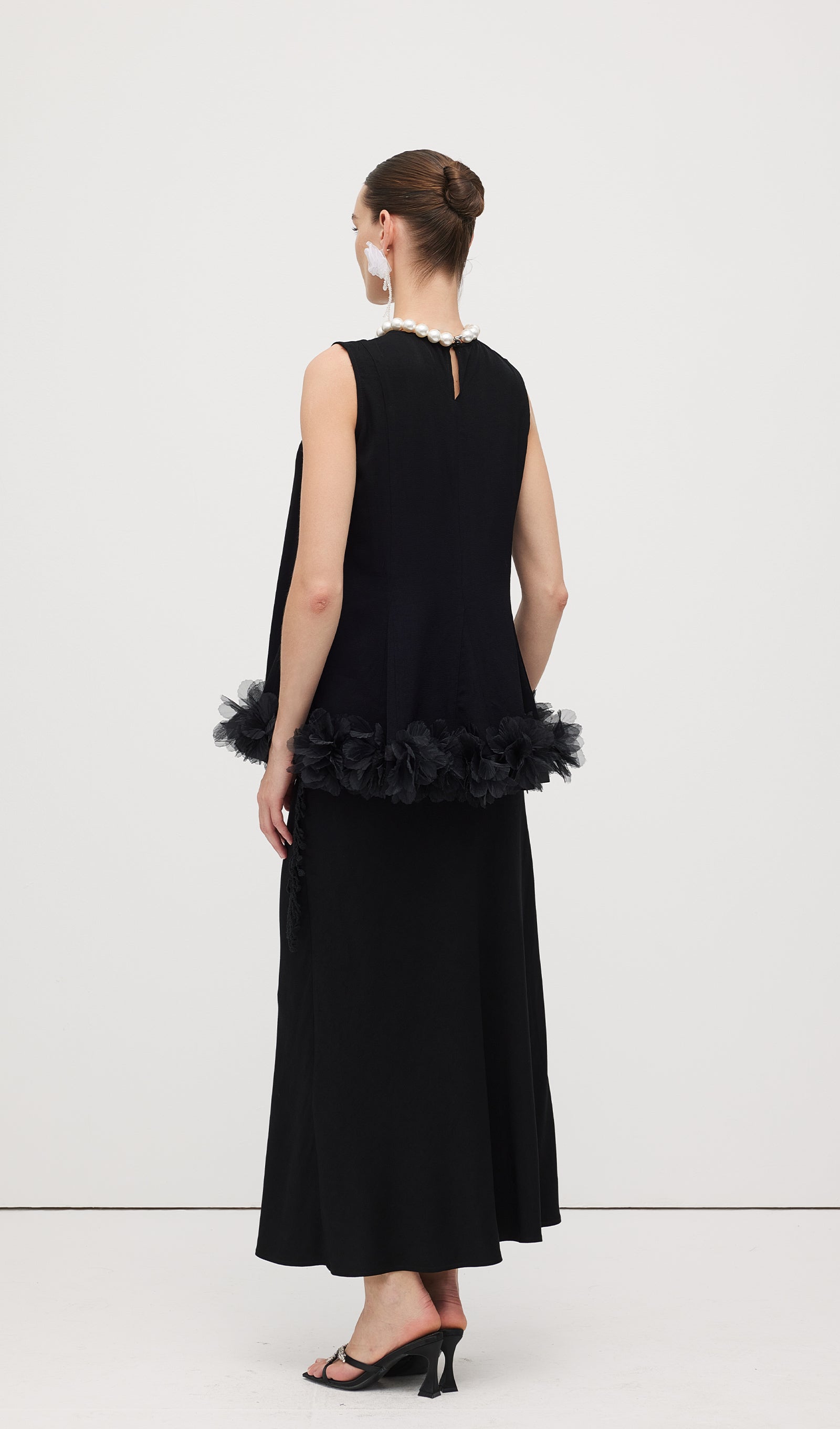 Sleeveless Ruffle Maxi Dress Sets