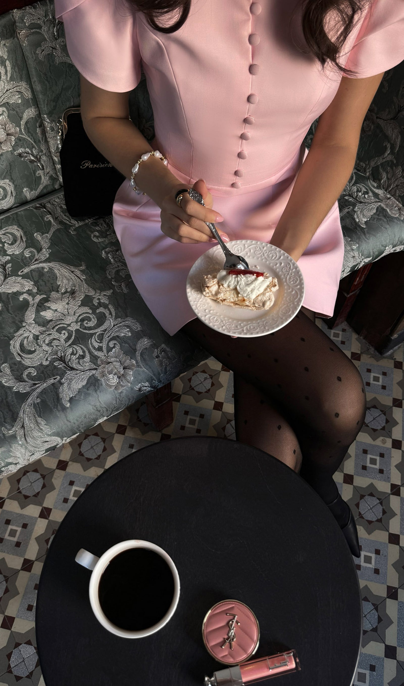 Mini Dress With High Collar In Pink