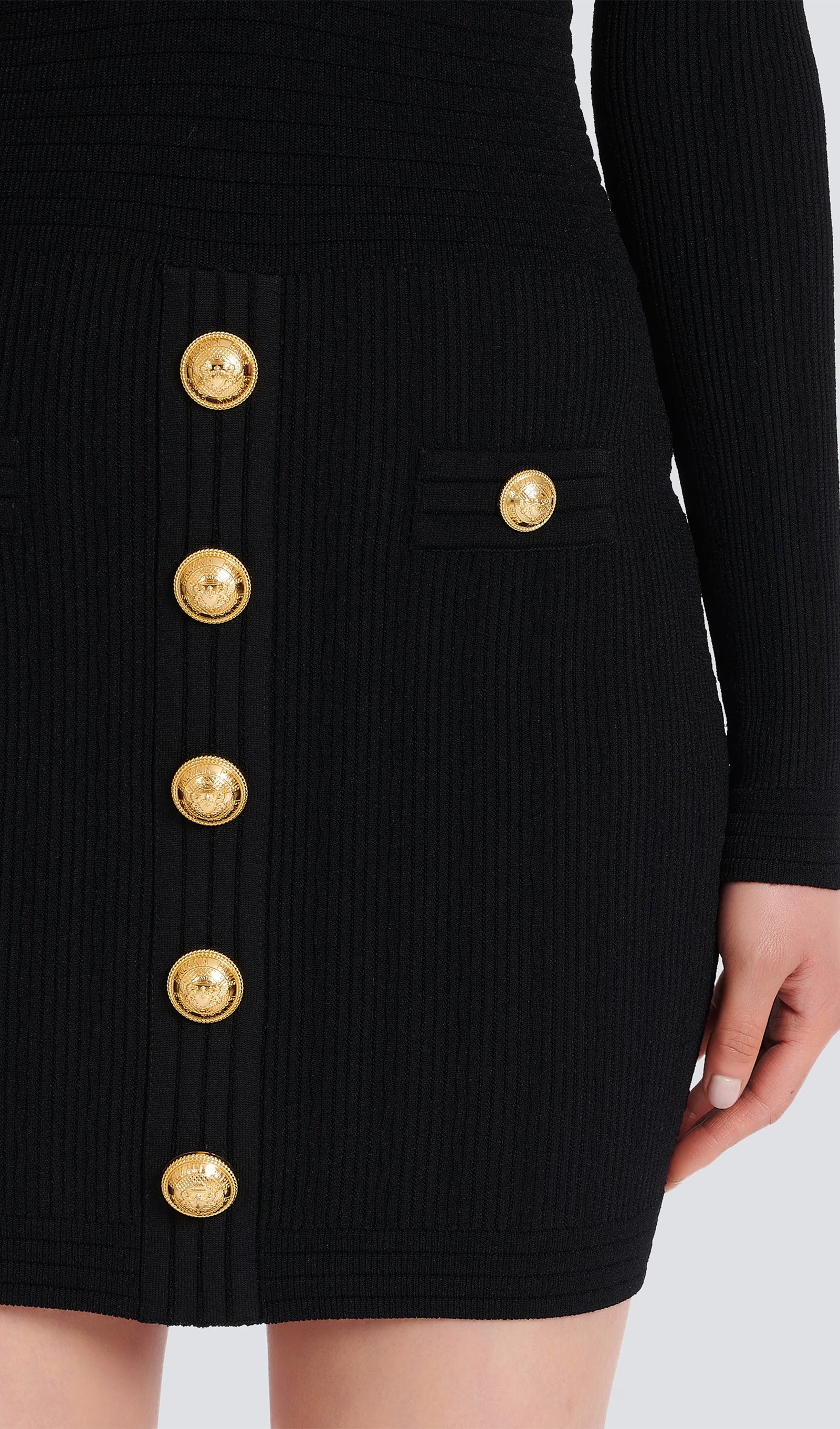 V Neck Knitted Mini Dress