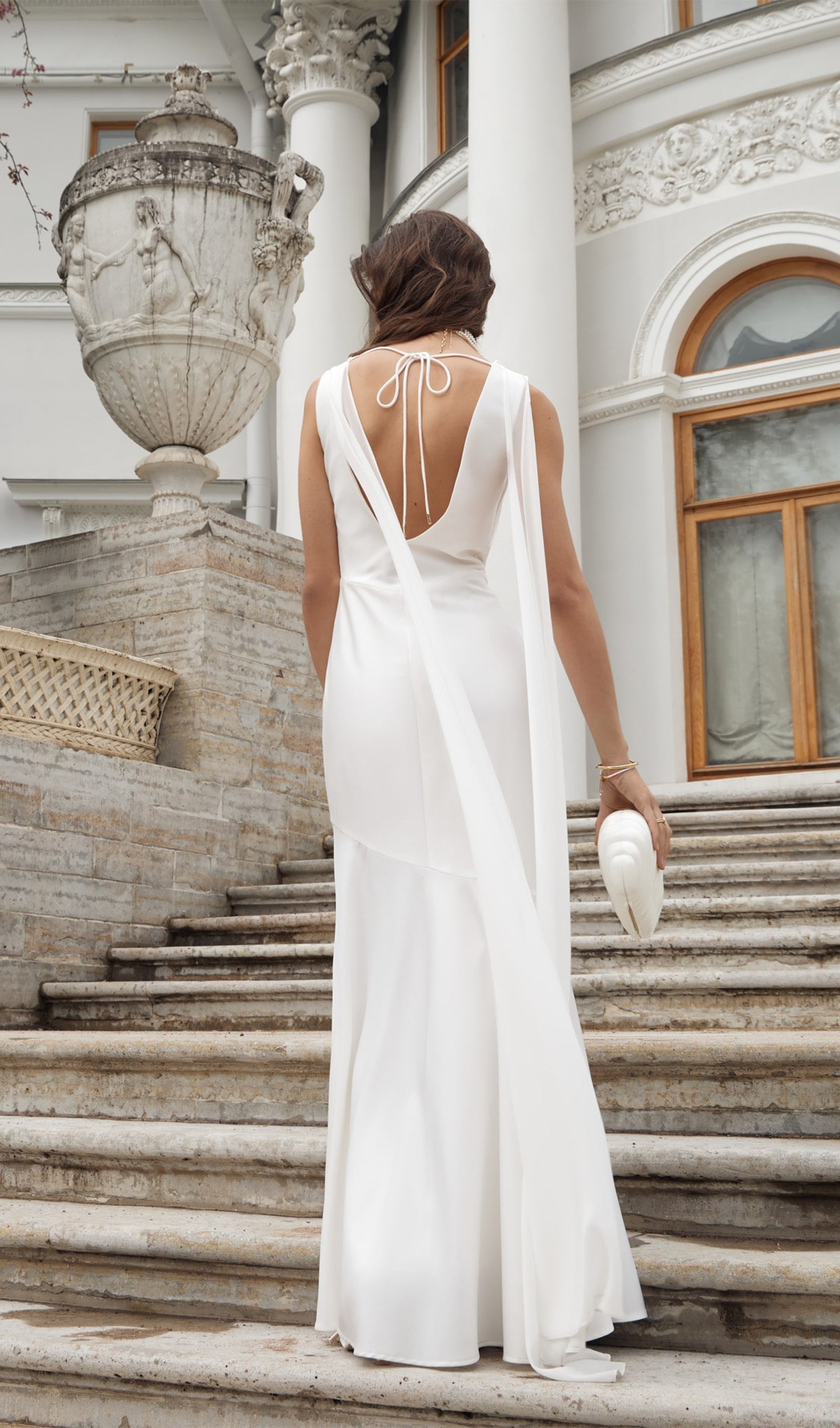 Solid Satin Flared Maxi Dress