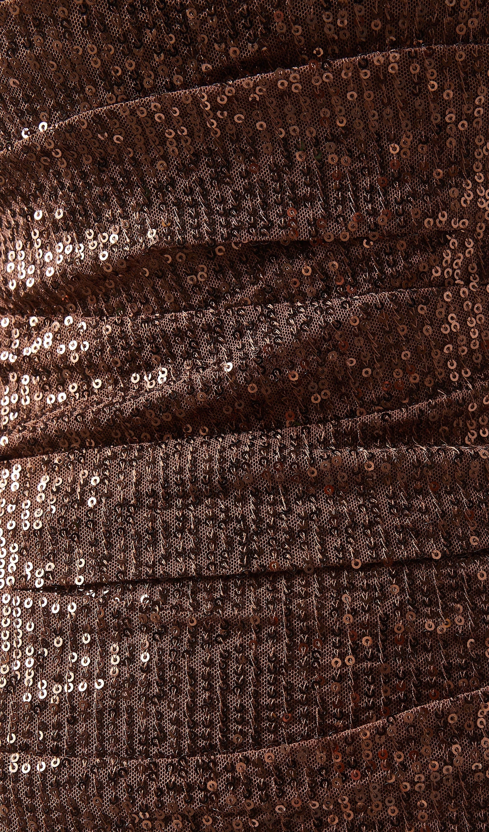 Off Shoulder Stretch Sequin Maxi Dress In Brown