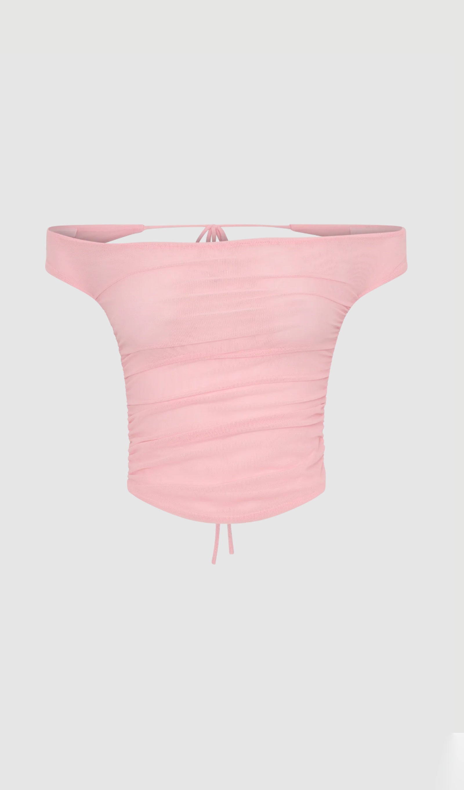 Mesh Top & Maxi Skirt In Pink