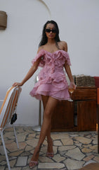 Layered Ruffled Mini Dress