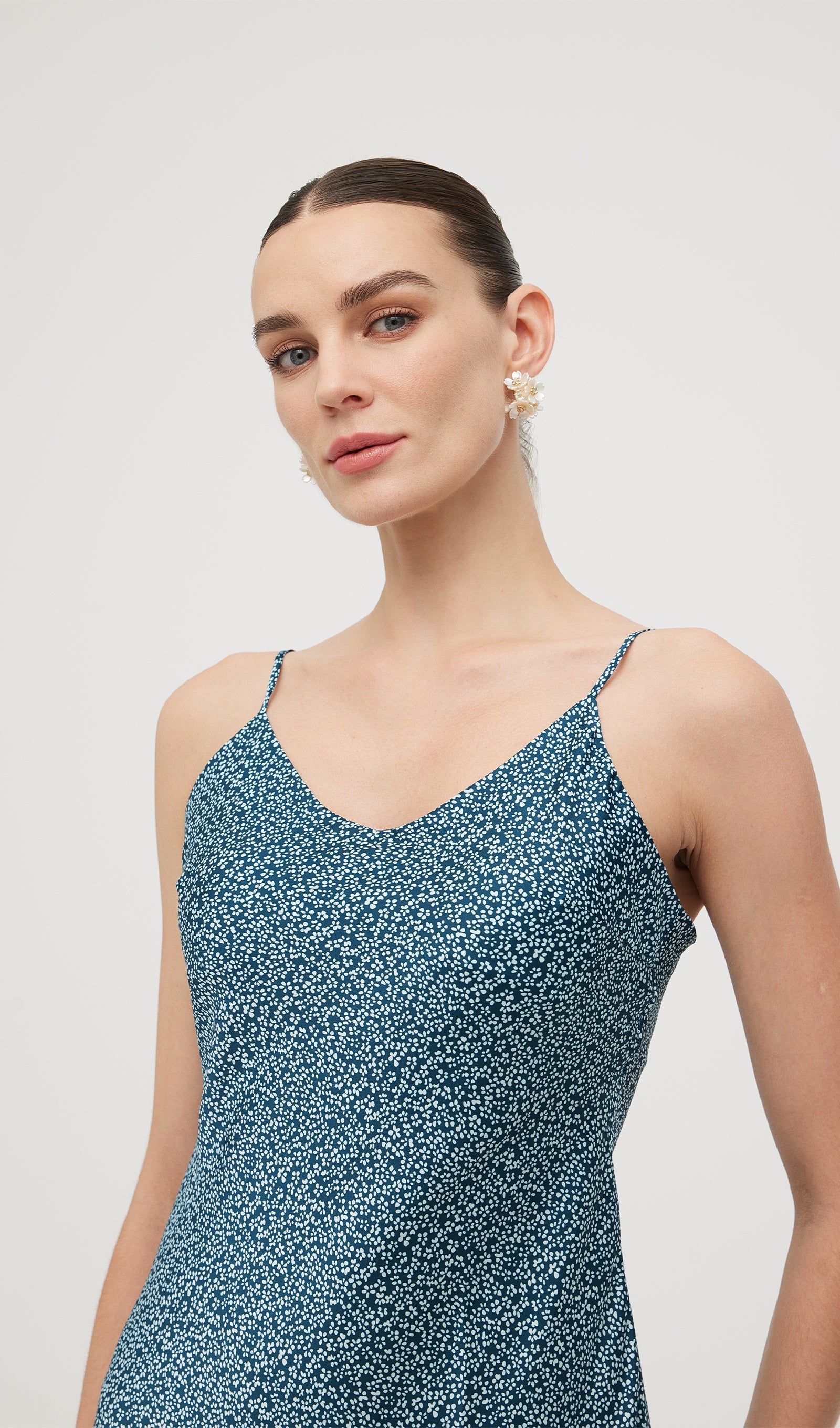Polka Dot Print Midi Dress