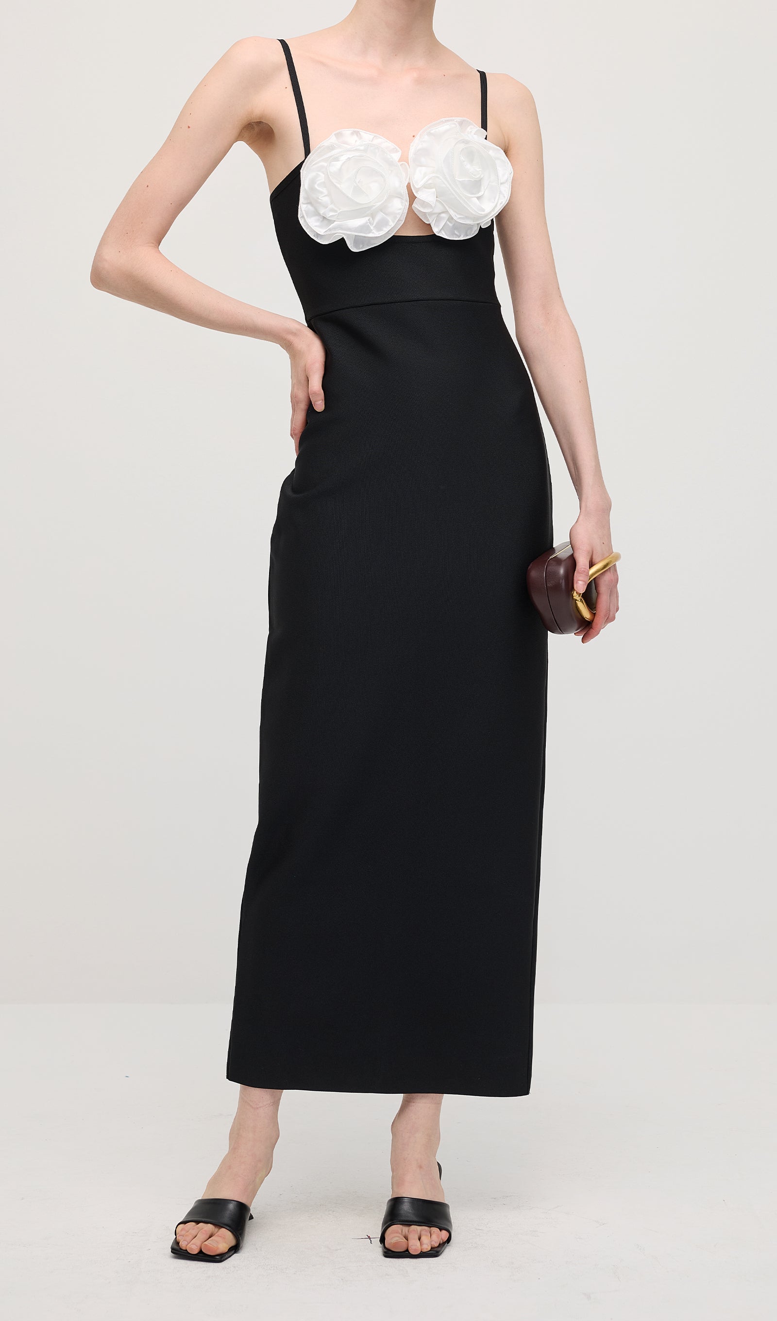 Flower Backless Cami Maxi Dress