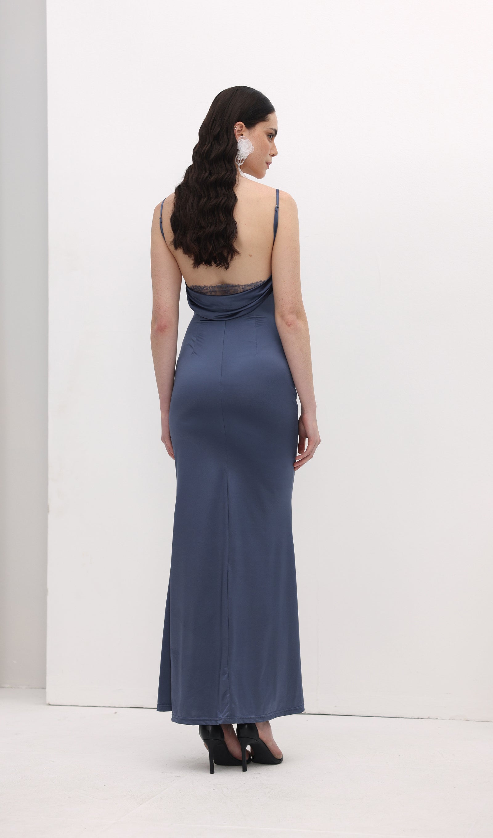 Sexy Cowl Back Maxi Dress
