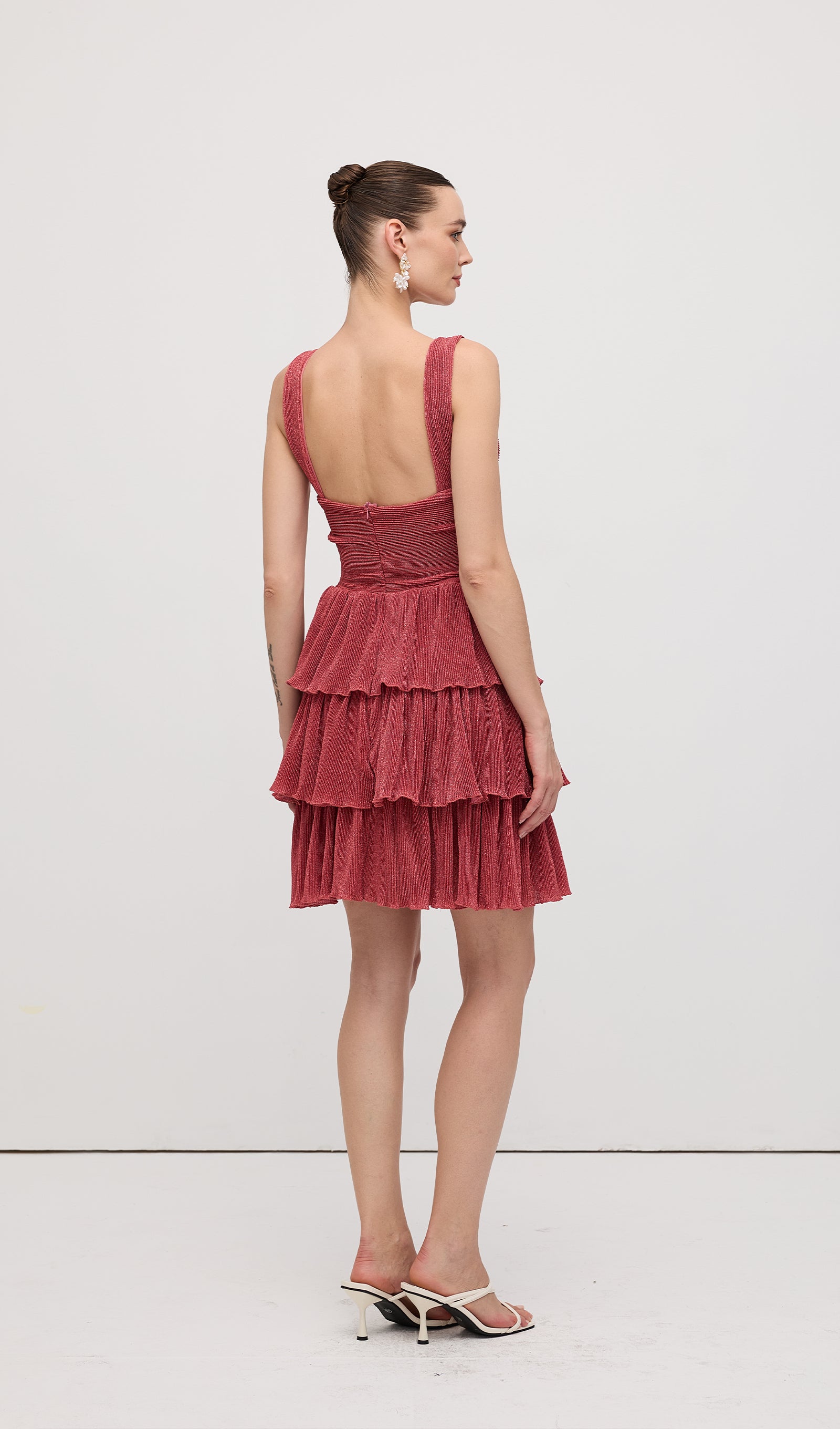 Hollow Out Sleeveless Mermaid Mini Dress