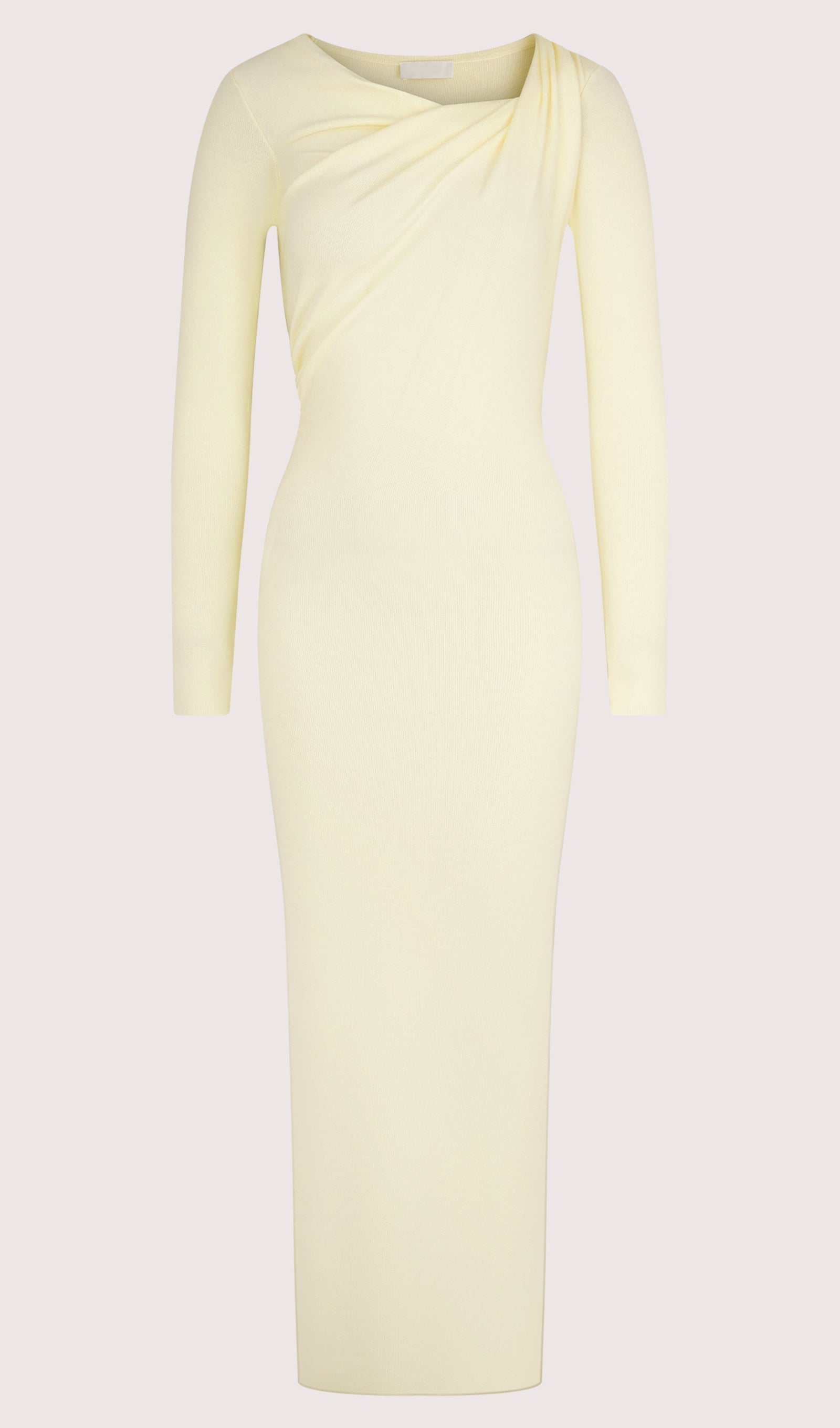 Draped Twist Knit Maxi Dress