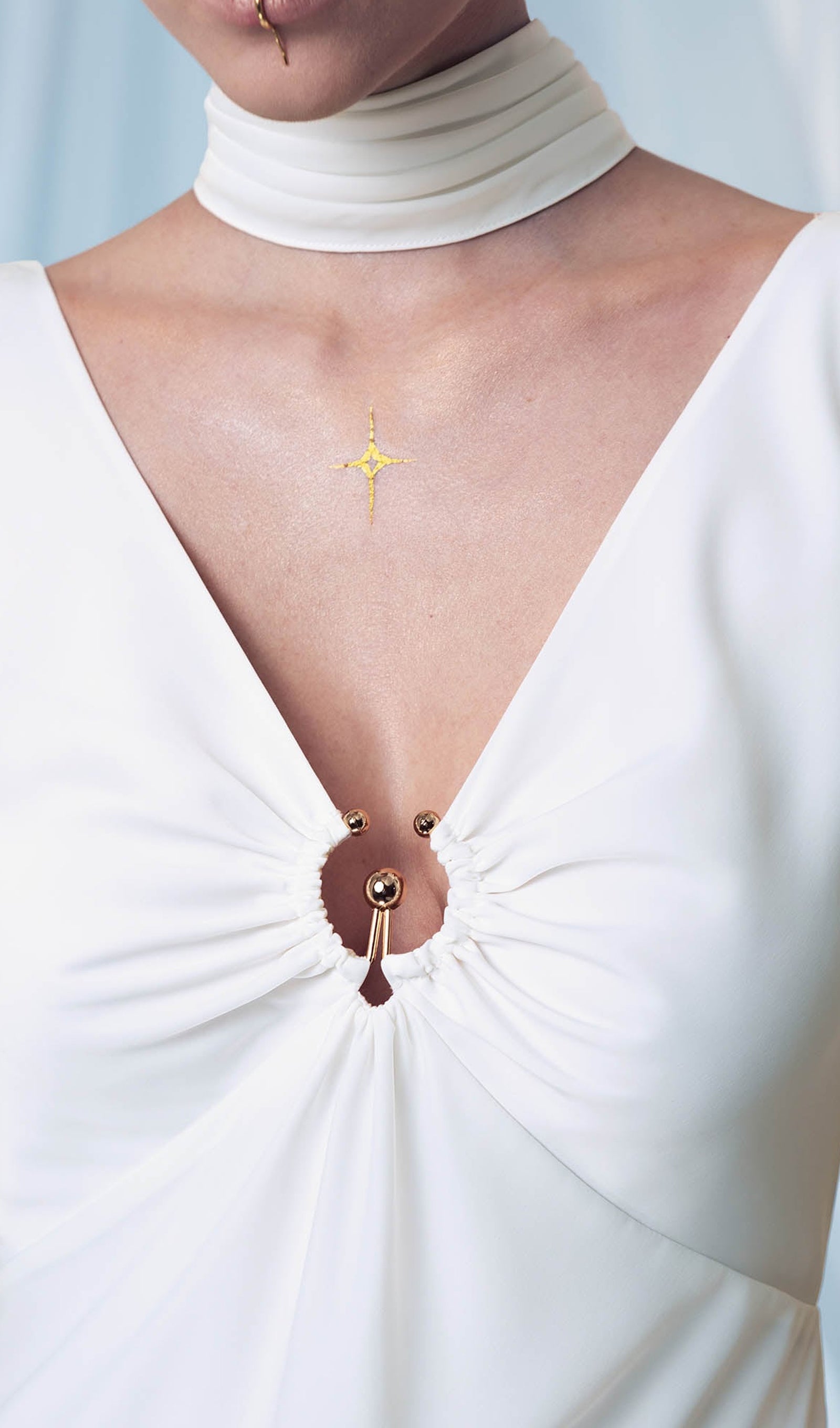 Fitted V Neck Maxi Dress