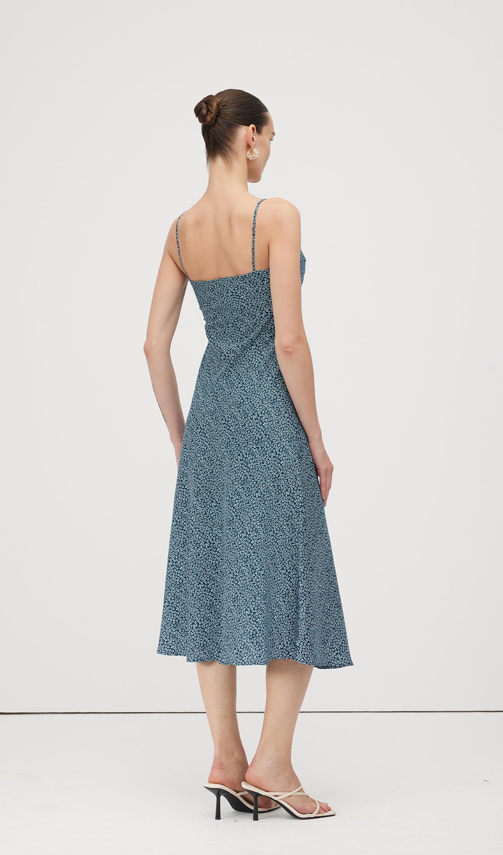 Polka Dot Print Midi Dress