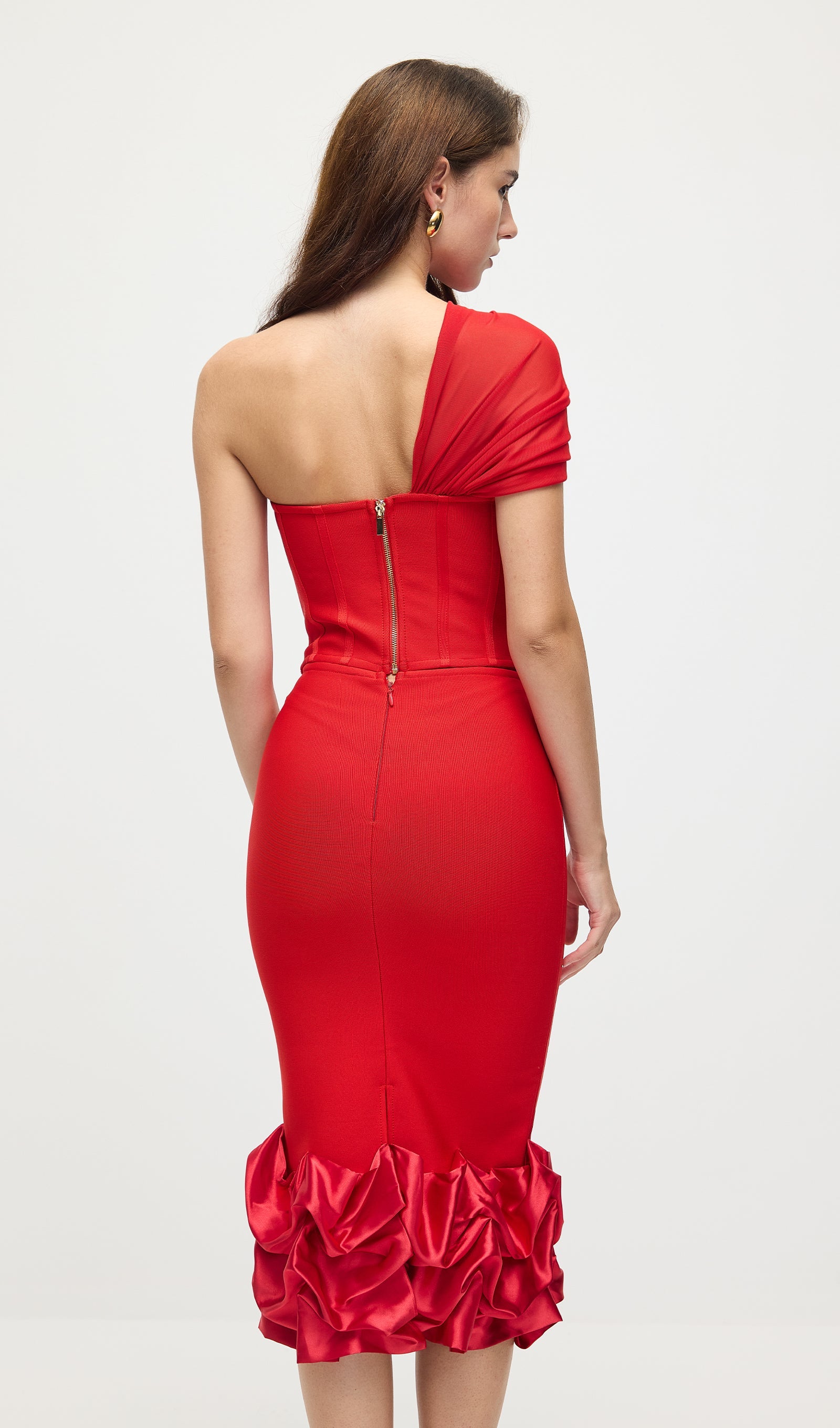 Off Shoulder Fishbone Top & Hip Skirt