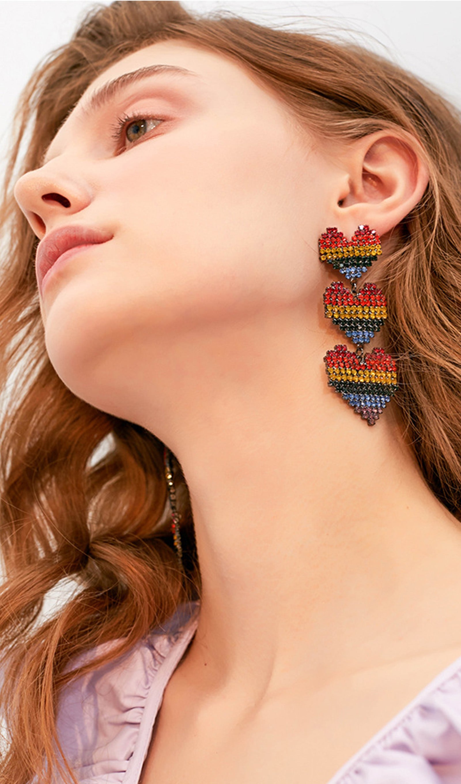 Heart Dangle Drop Earrings