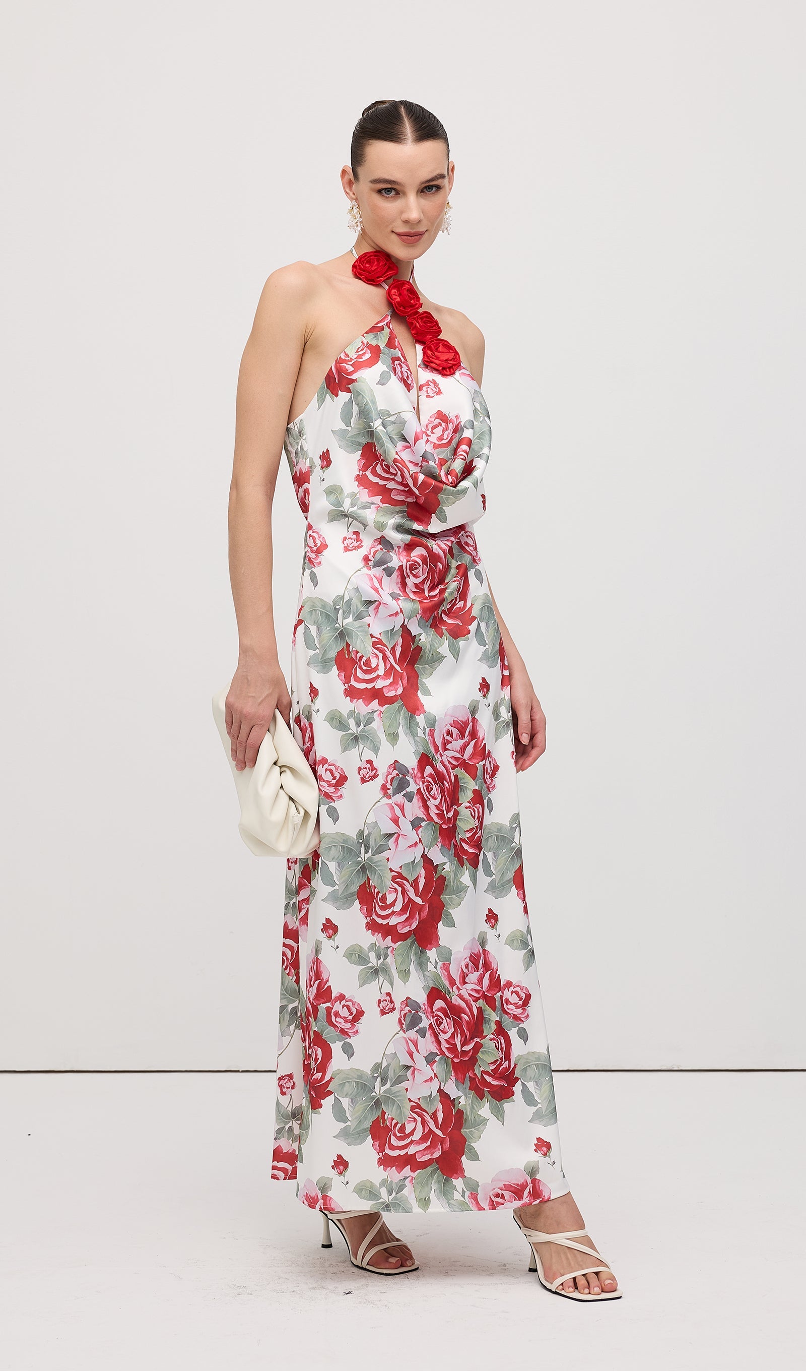 Cowl Neck Maxi Dress Floral