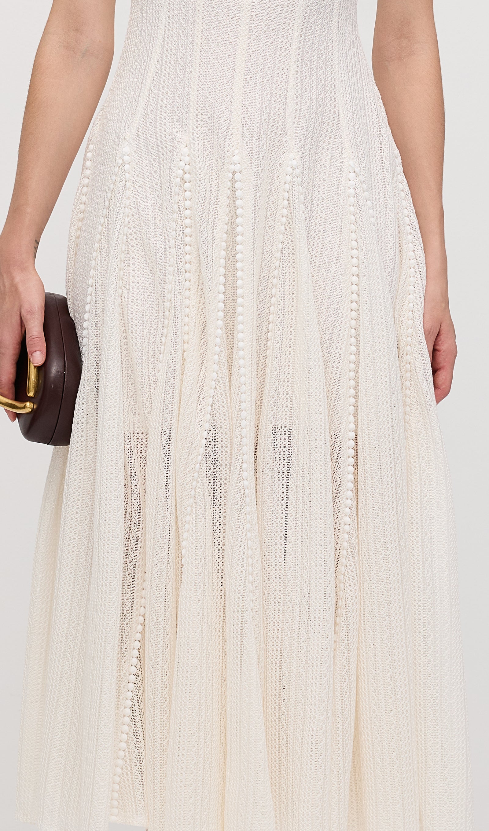 Semi Sheer Lace Sleeveless Maxi Dress