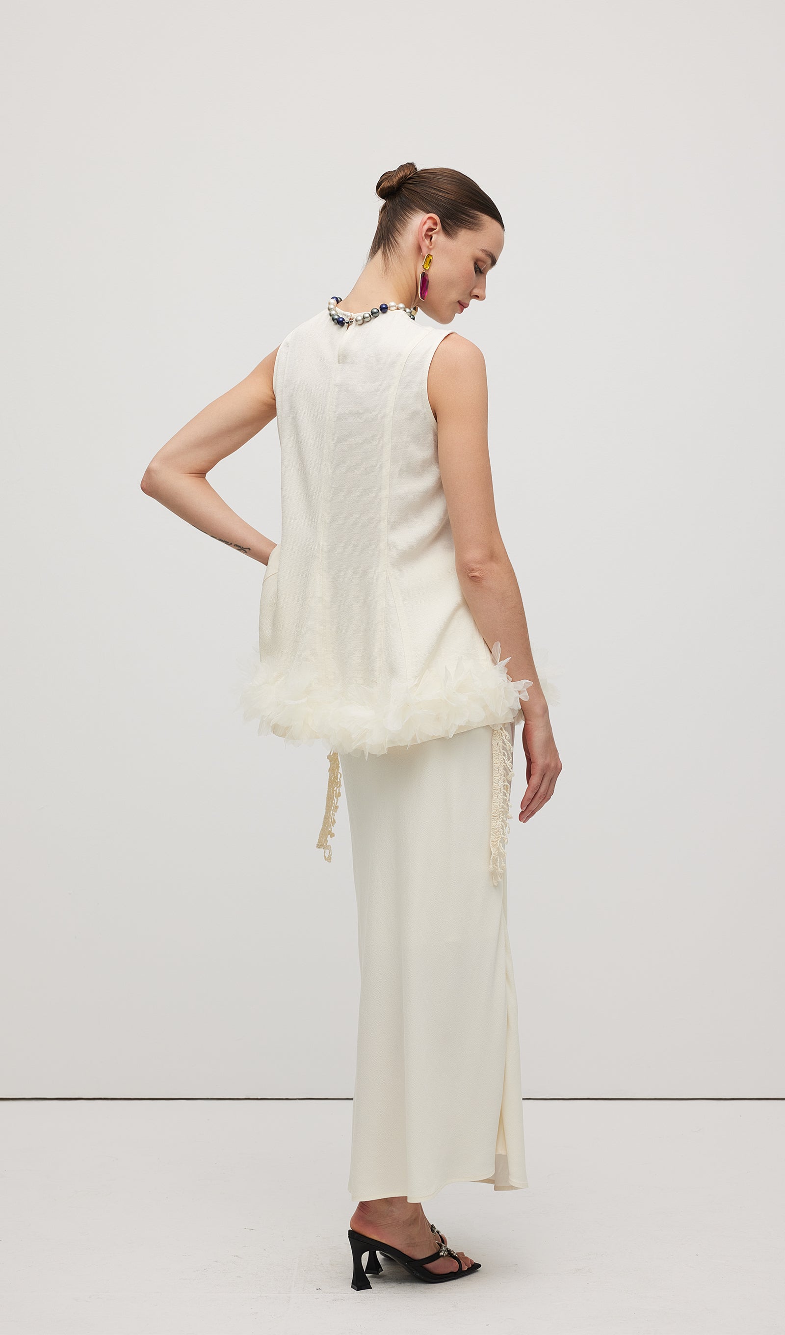 Sleeveless Ruffle Maxi Dress Sets