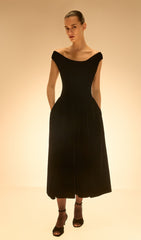 Black Velvet Evening Gown