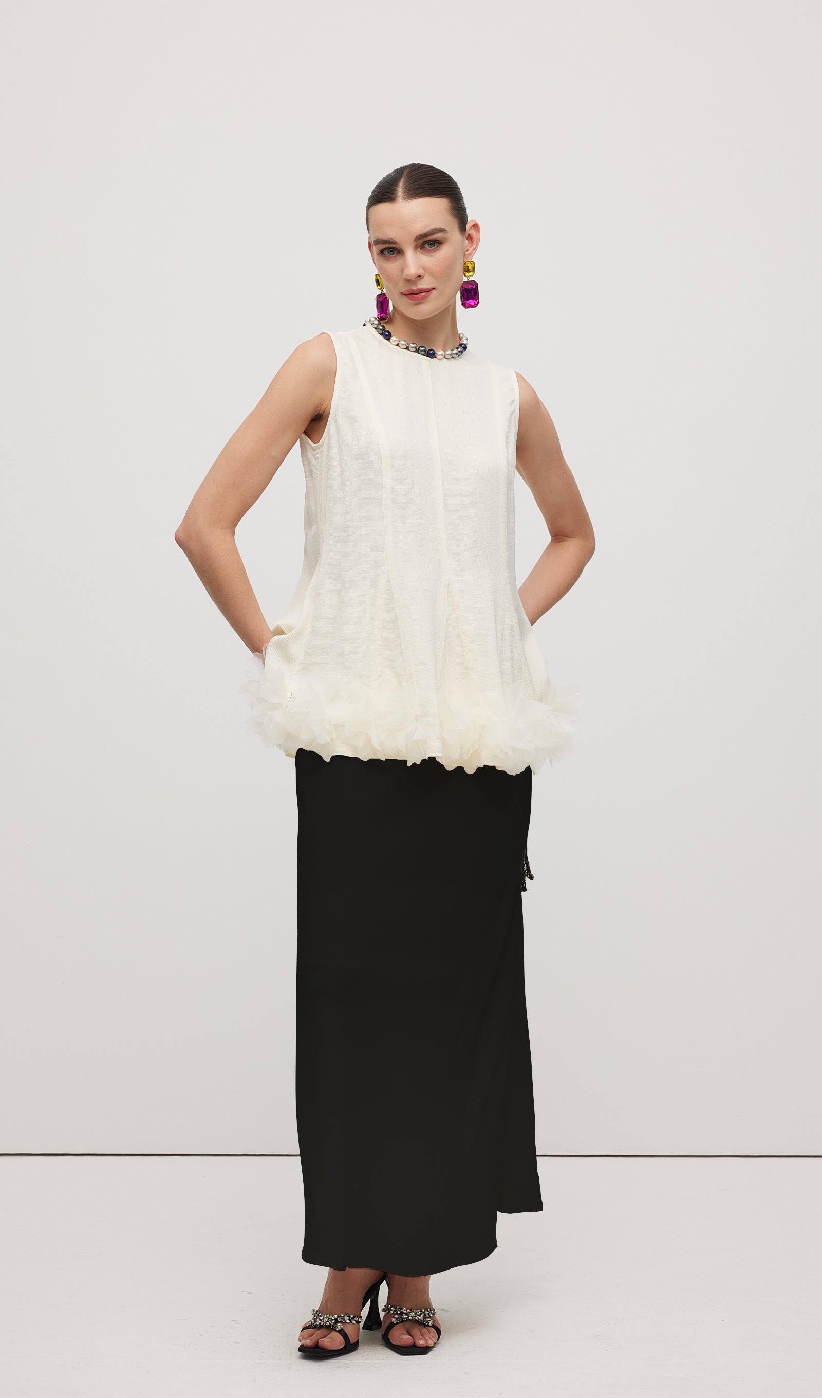 Braided Belted Maxi Skirt