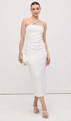 Diamond Chain Off Shoulder Midi Dress