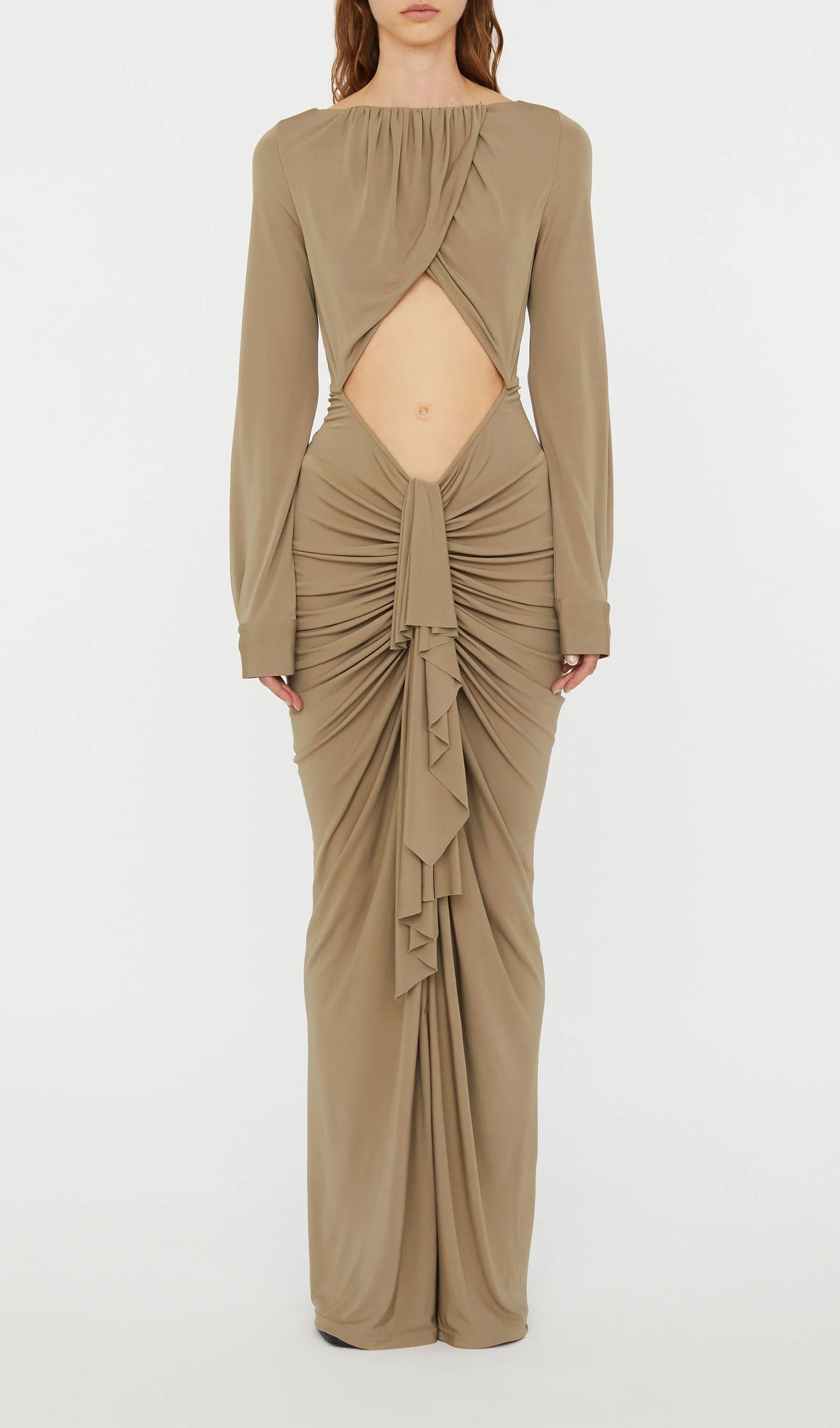 Drape Disconnect Maxi Dress