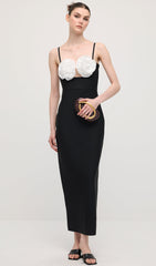 Flower Backless Cami Maxi Dress