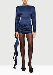 Mini Dress With Decorative Ribbon