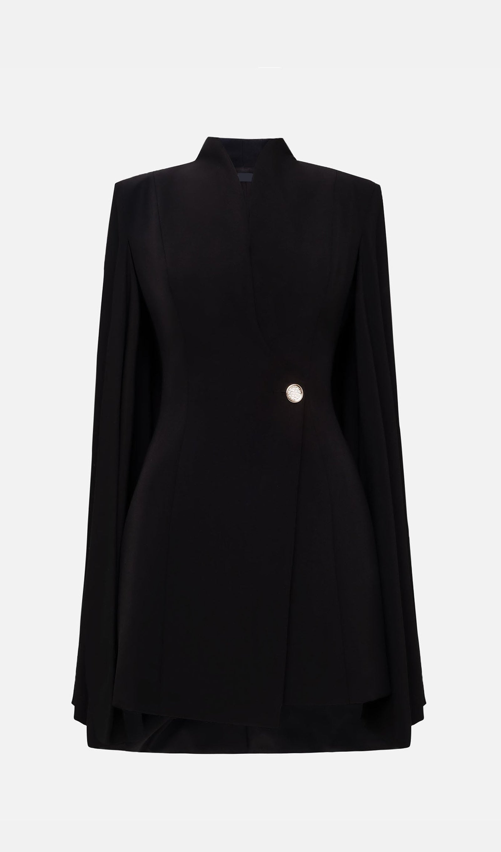 Mini Dress With Flared Sleeves In Black