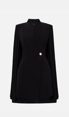 Mini Dress With Flared Sleeves In Black