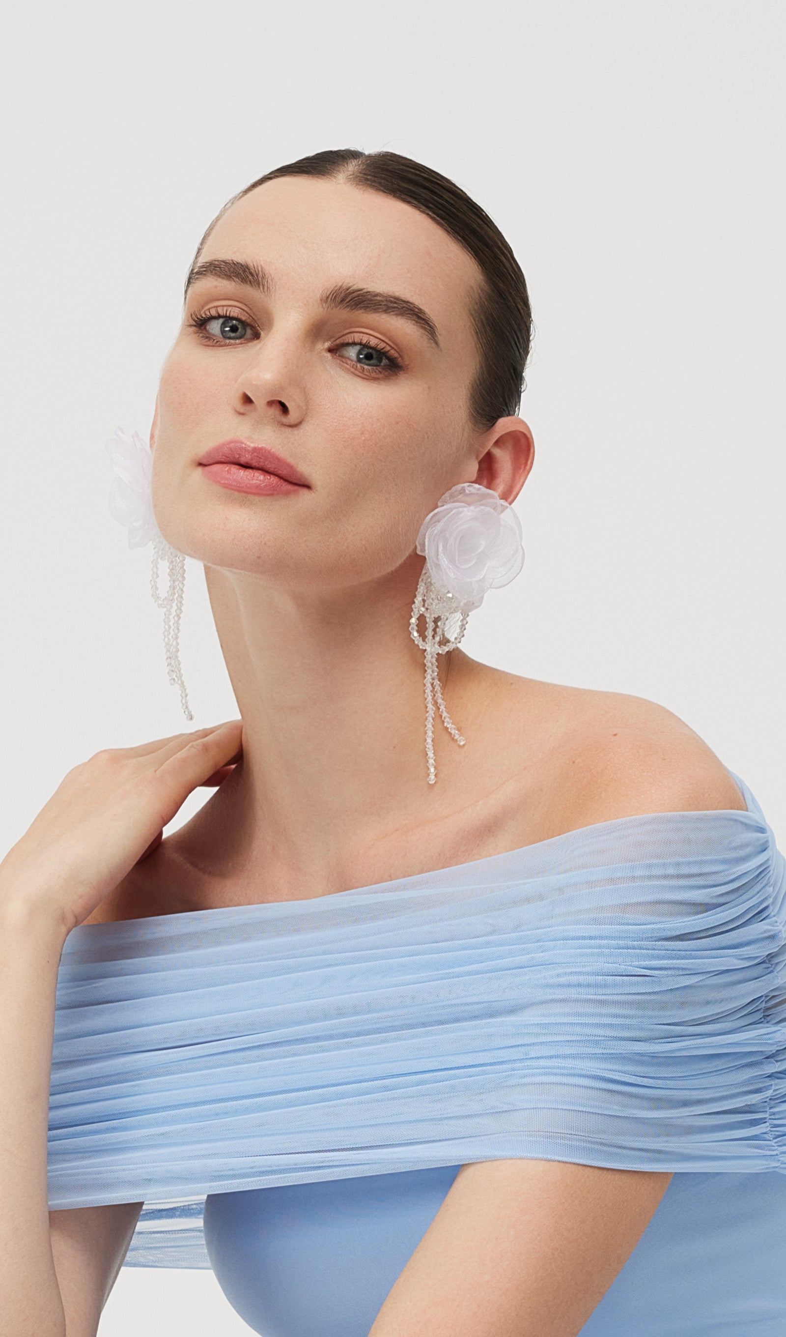 Organza Flower Earrings