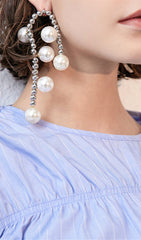 Pearl Beads Dangle Drop Earrings