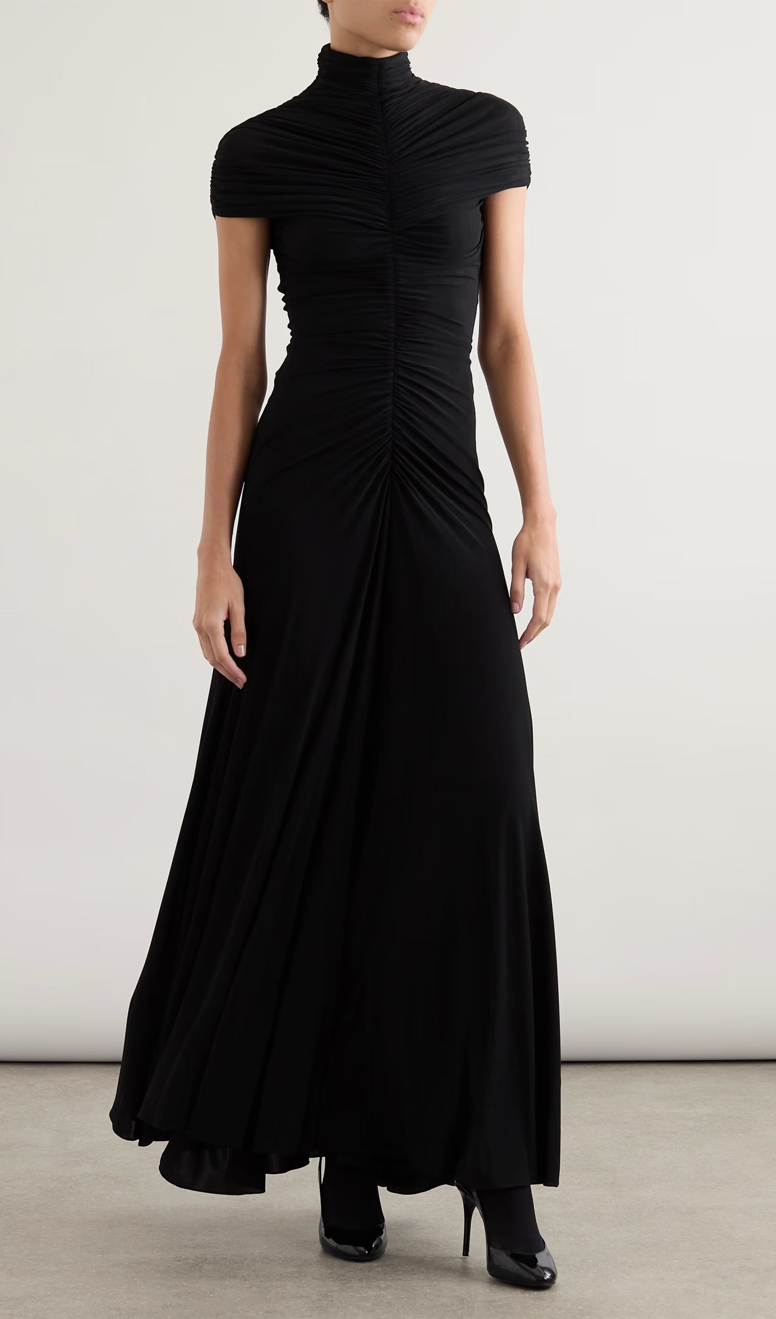Ruched Jersey Maxi Dress