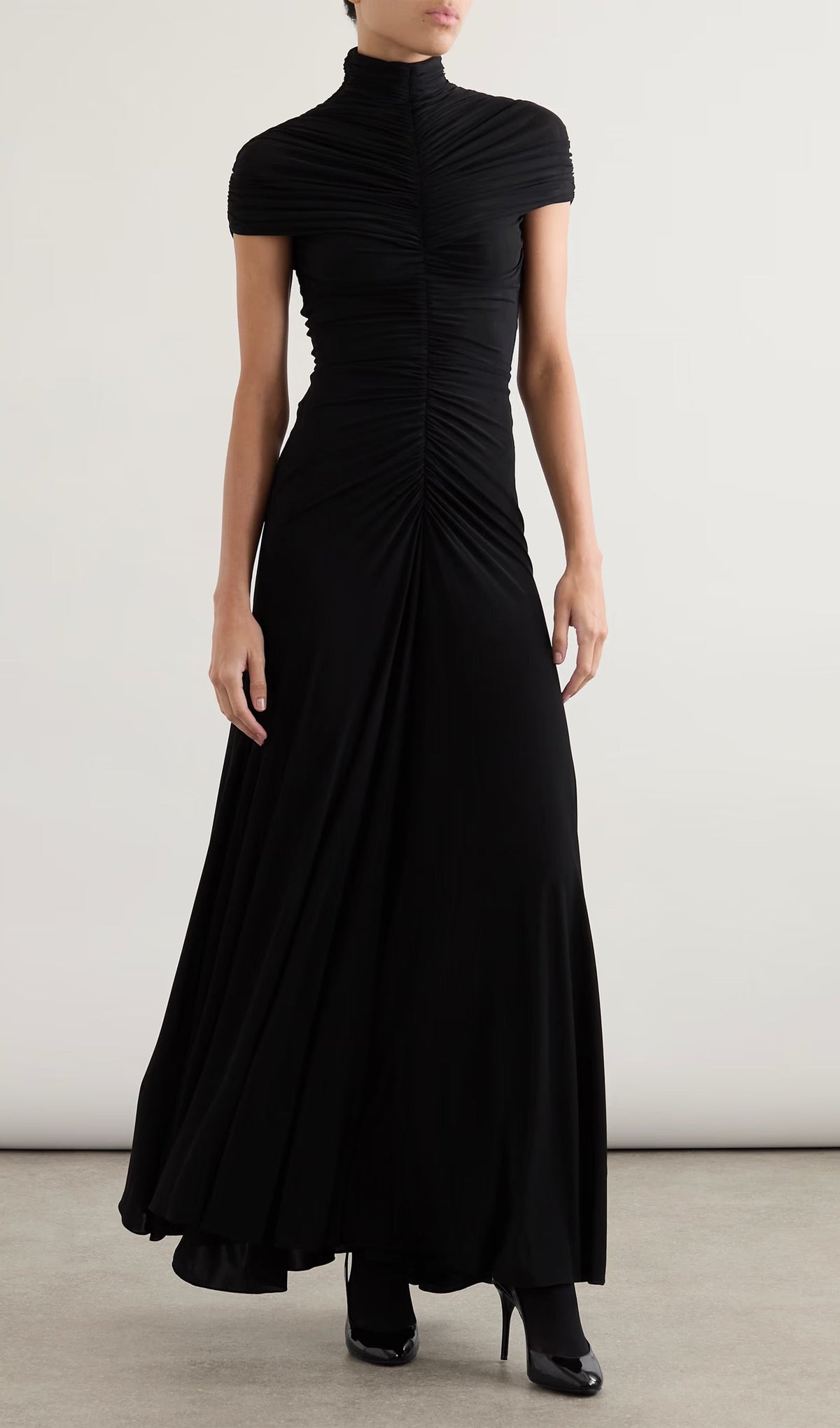 Ruched Jersey Maxi Dress