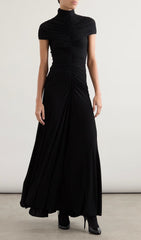 Ruched Jersey Maxi Dress