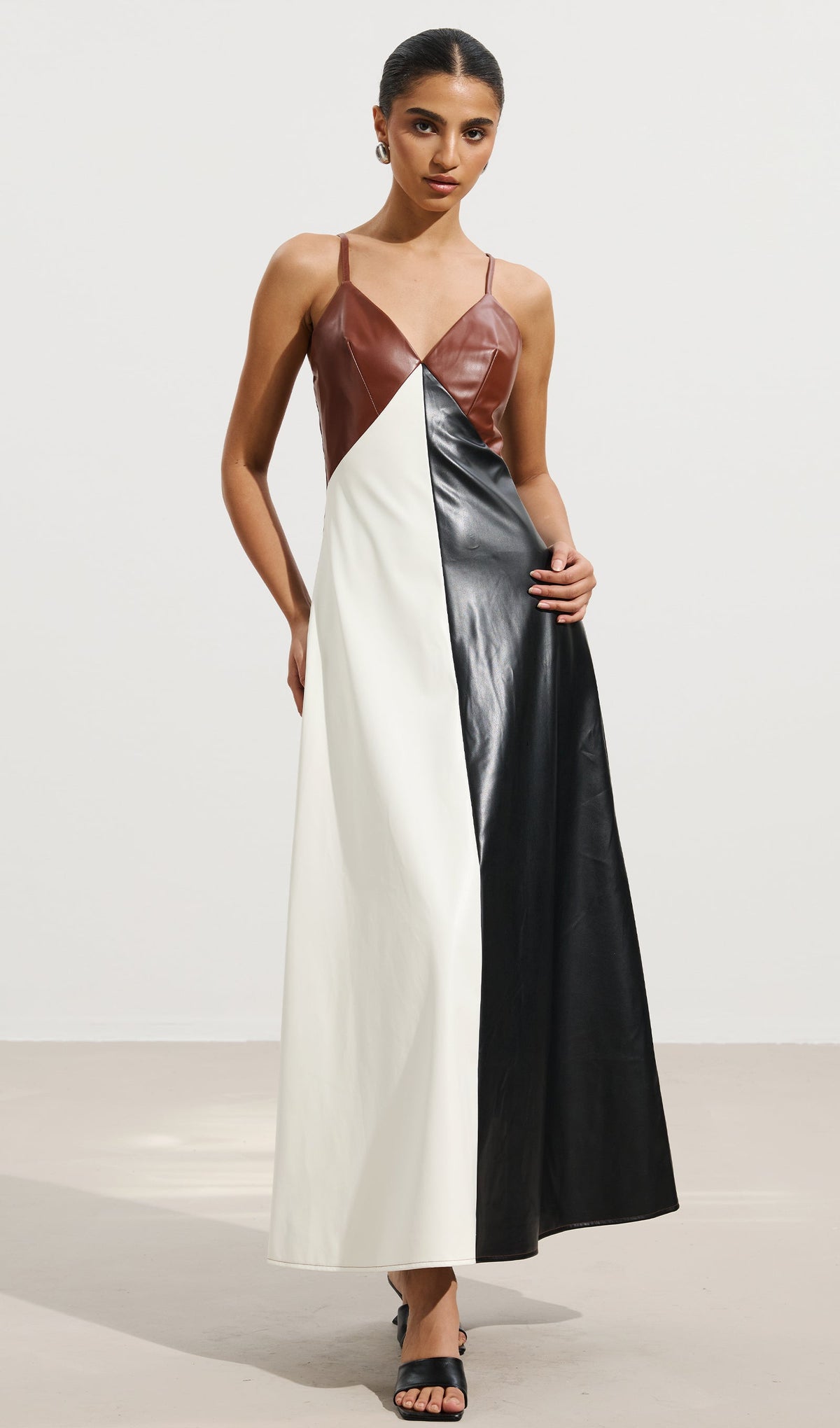 Sleeveless Leather Midi Dress