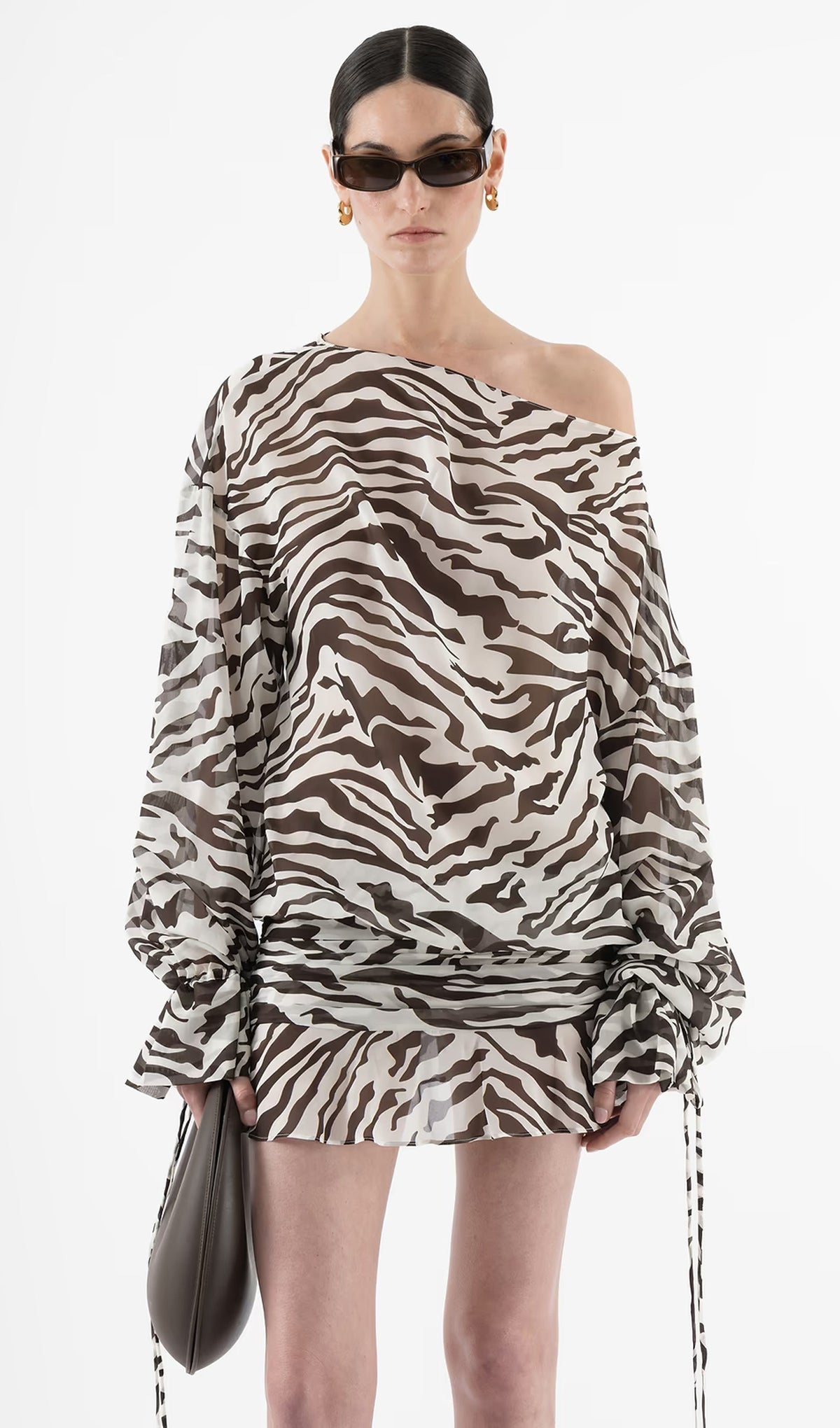 Zebra Open Back Mini Dress
